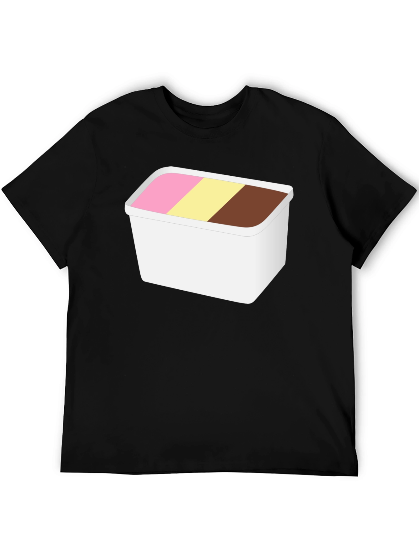 Black Ice Cream Tub Graphic Tee - Cool Novelty Shirt view 5