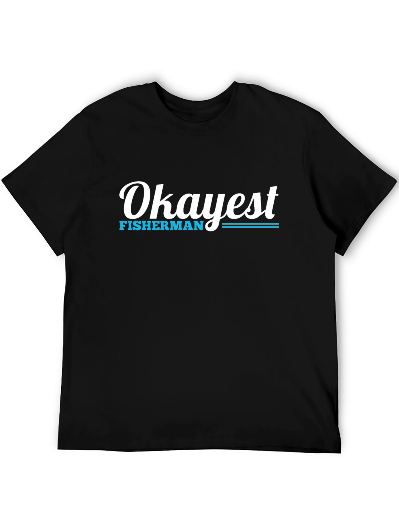 Black Okayest Fisherman Graphic Tee view 5