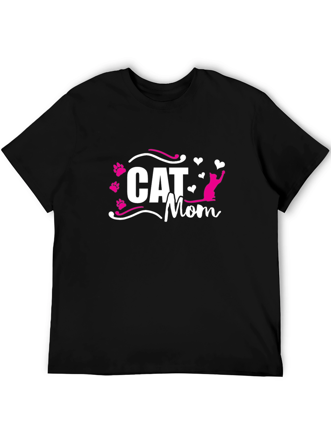 Black Cat Mom Black T-Shirt - Cute Cat Lover Gift view 5