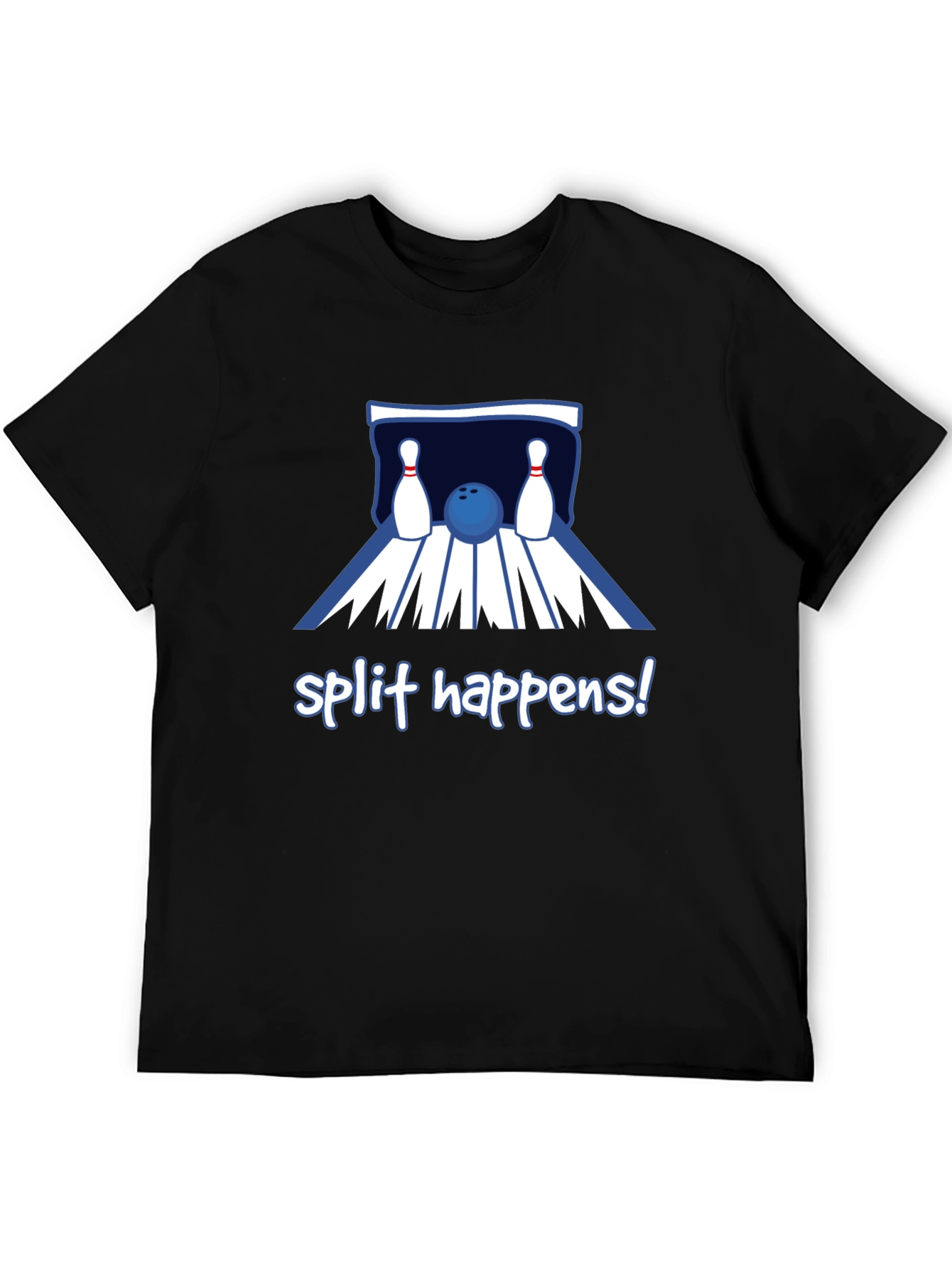 Black Split Happens Bowling T-Shirt - Black view 5