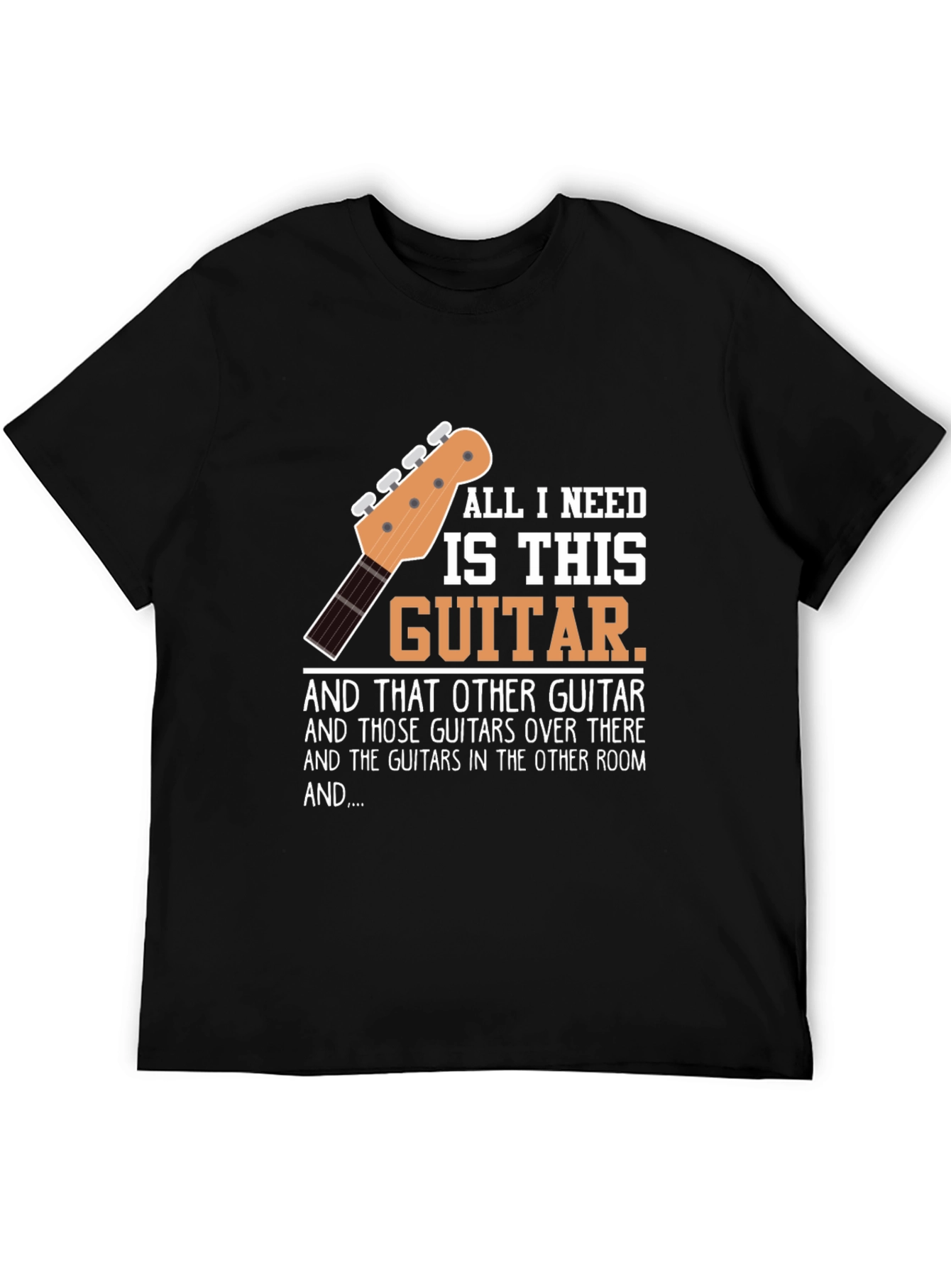 Black All I Need Is This Guitar Graphic Tee view 5