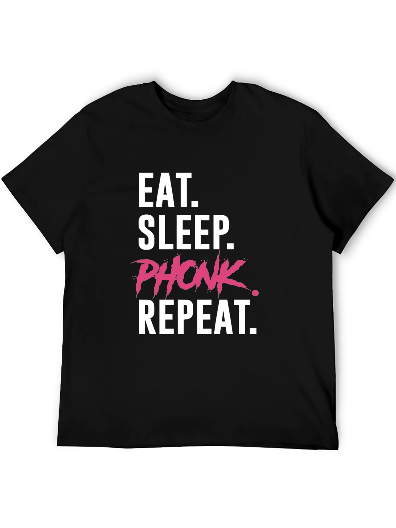 Eat Sleep Phonk Repeat Black T-Shirt - 5