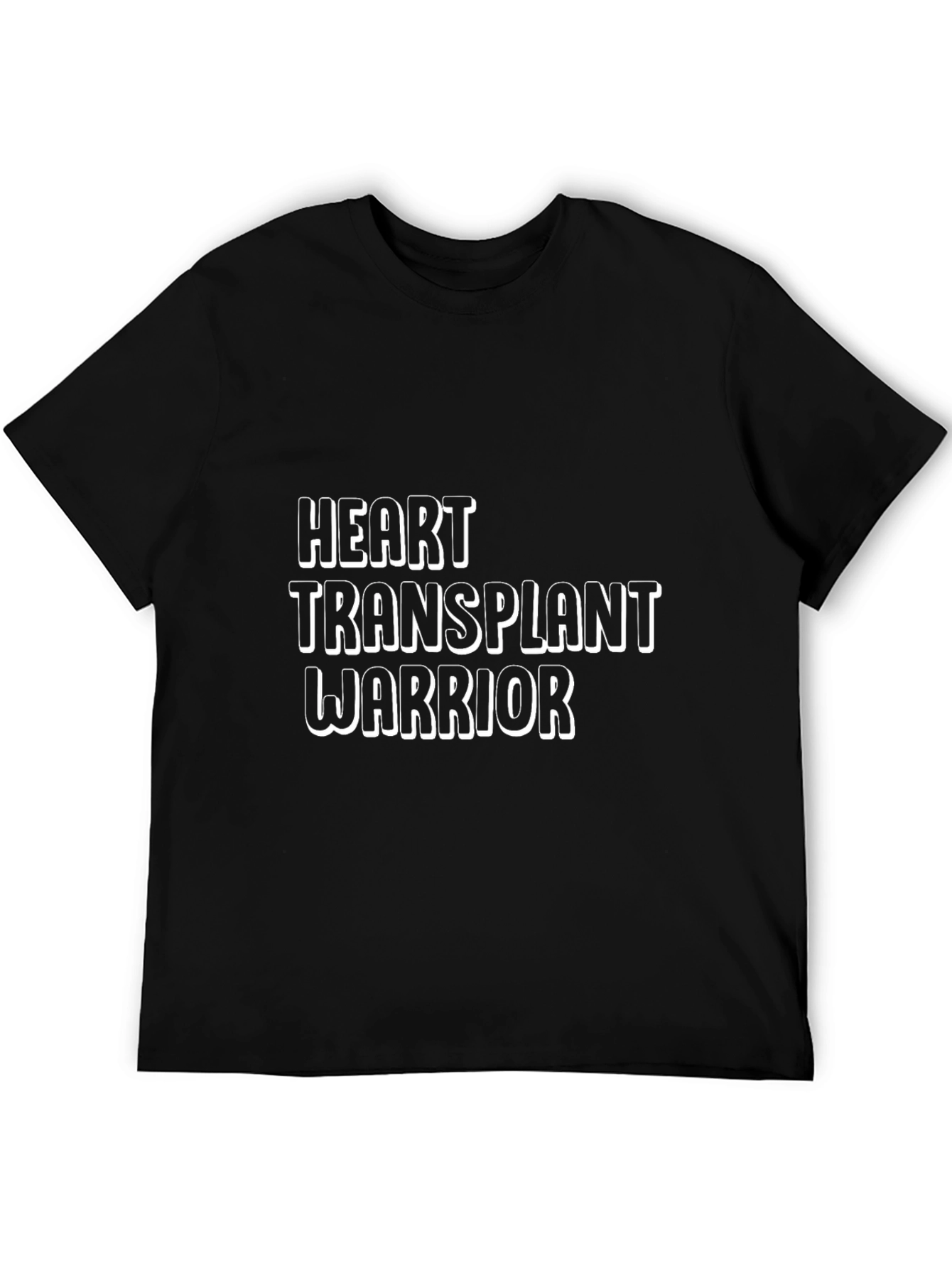 Black Heart Transplant Warrior Black T-Shirt view 5