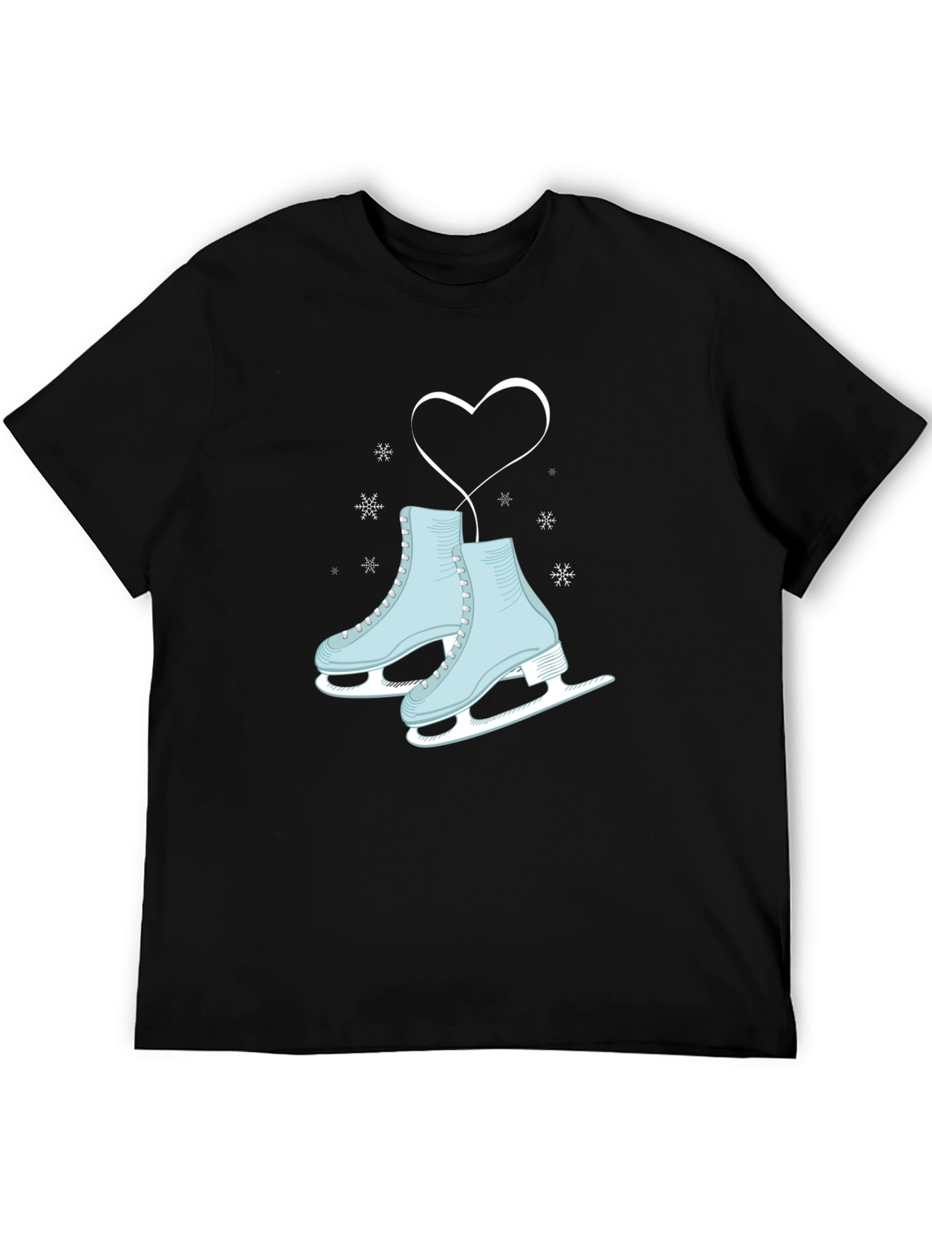 Black Ice Skating Lover Graphic Tee view 5