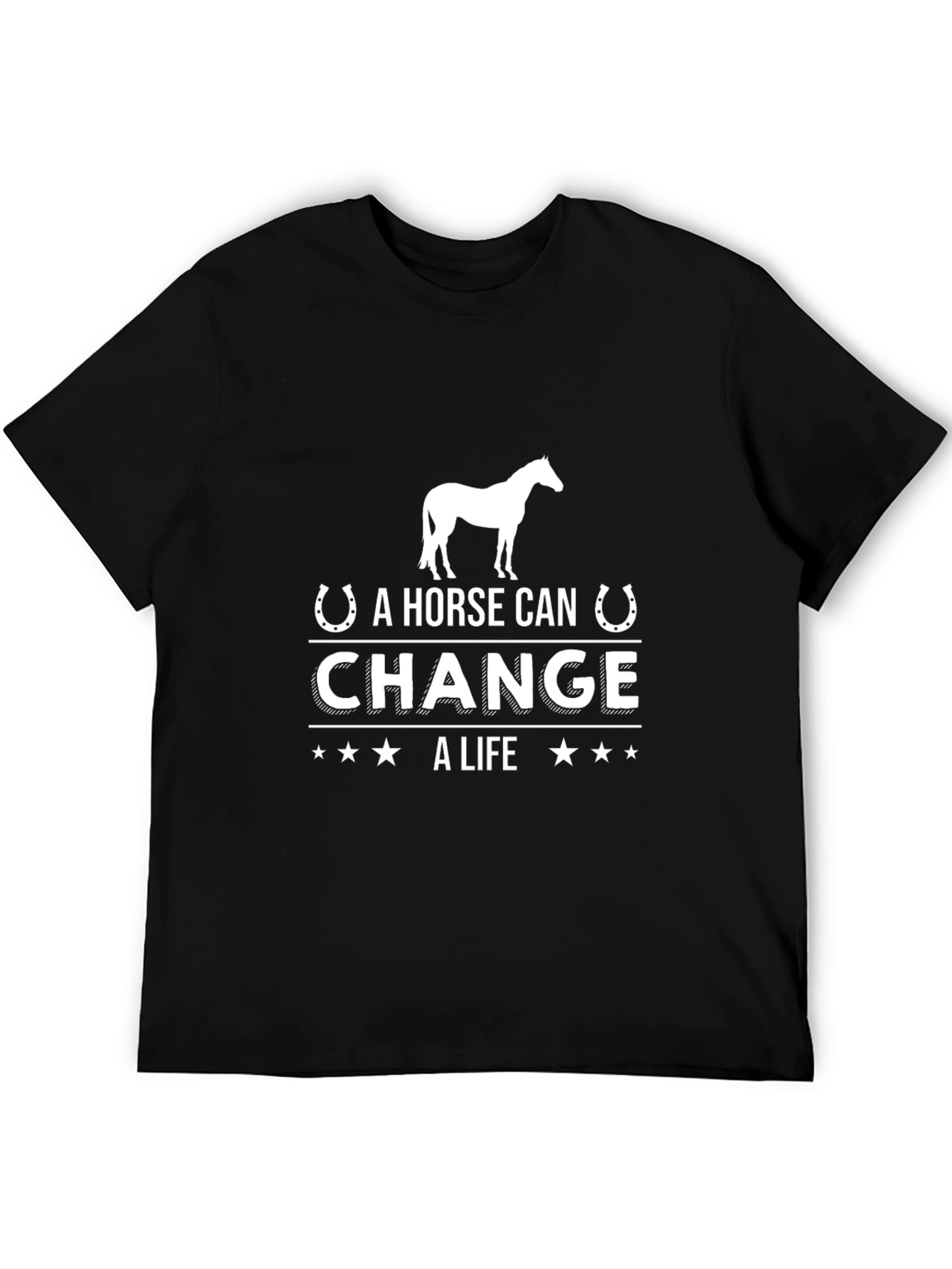 Black Horse Can Change a Life Graphic Tee view 5