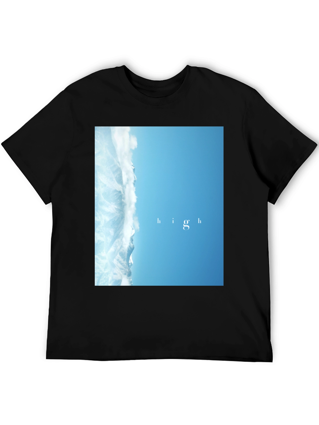 Black High Sky Graphic Black T-Shirt view 5