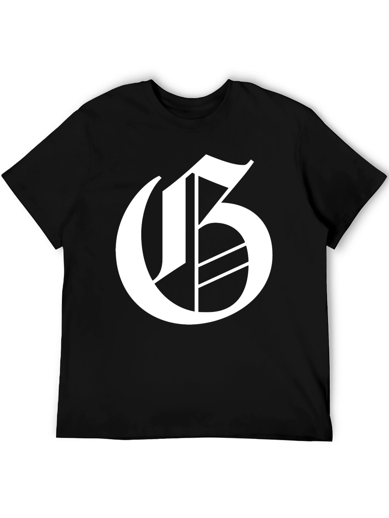 Black Letter G Graphic Tee - Black Cotton Blend view 5
