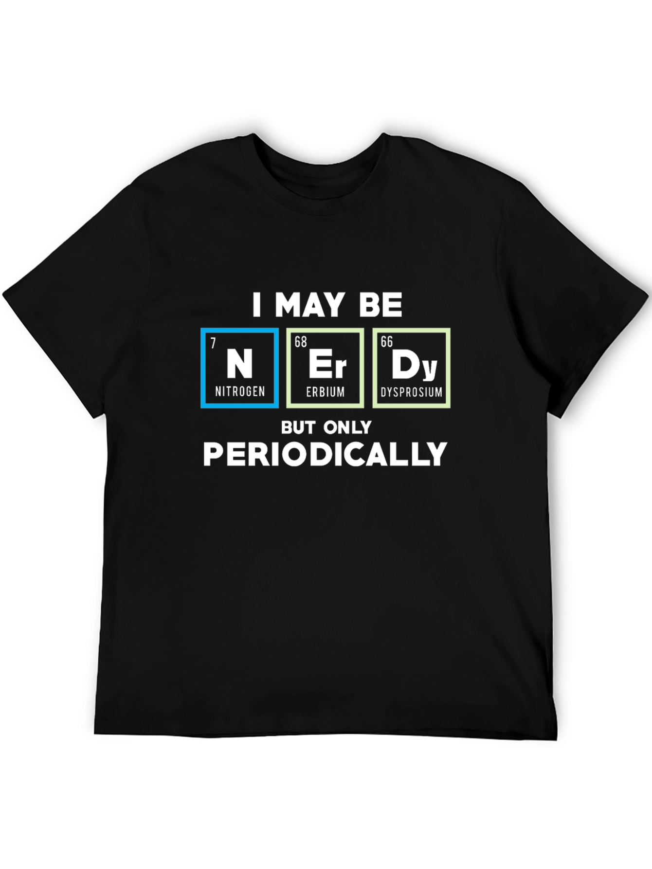 Black Nerdy Periodic Table T-Shirt - Science Geek Tee view 5
