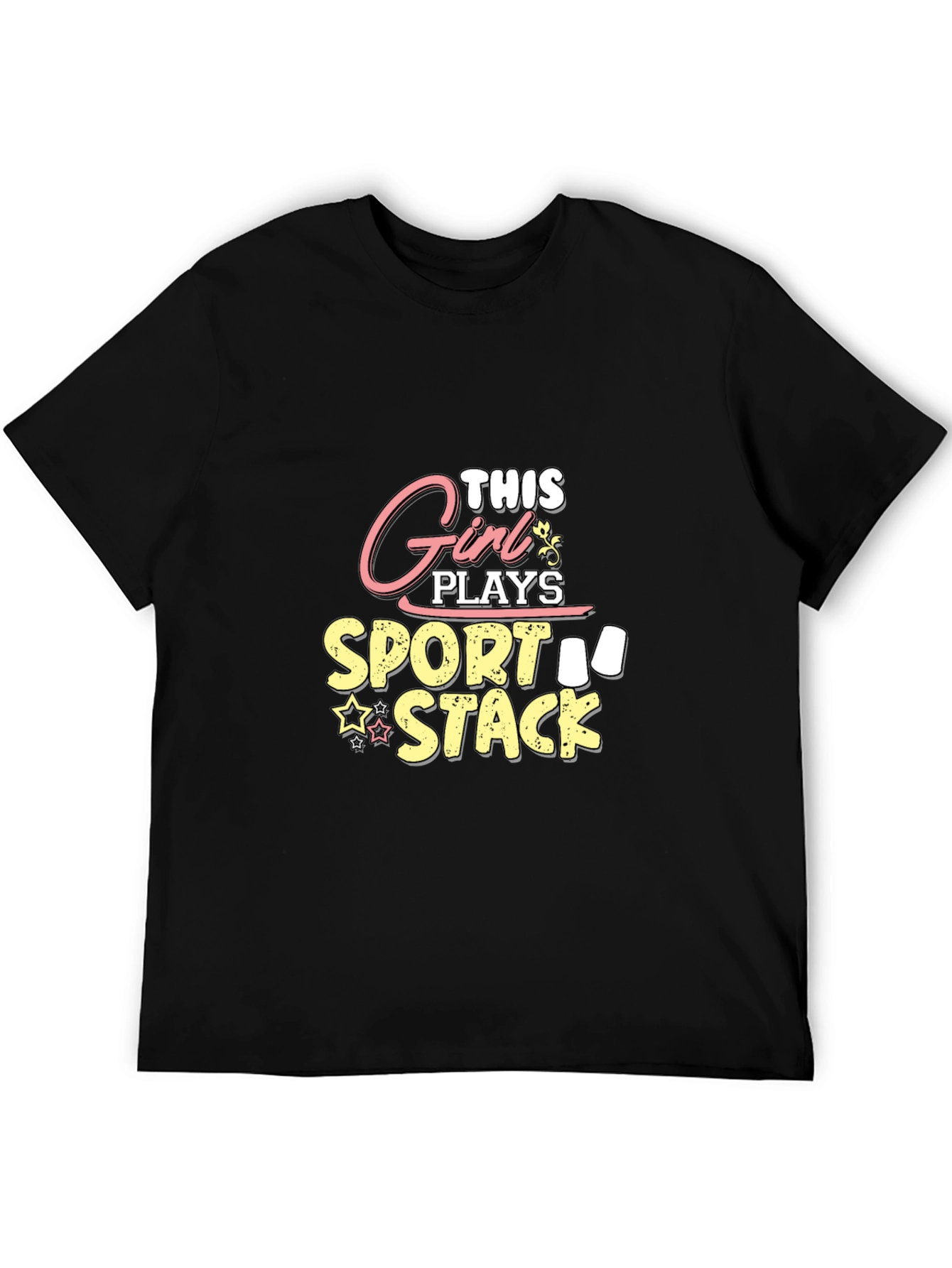 Black Girl Sport Stack T-Shirt - Novelty Tee view 5