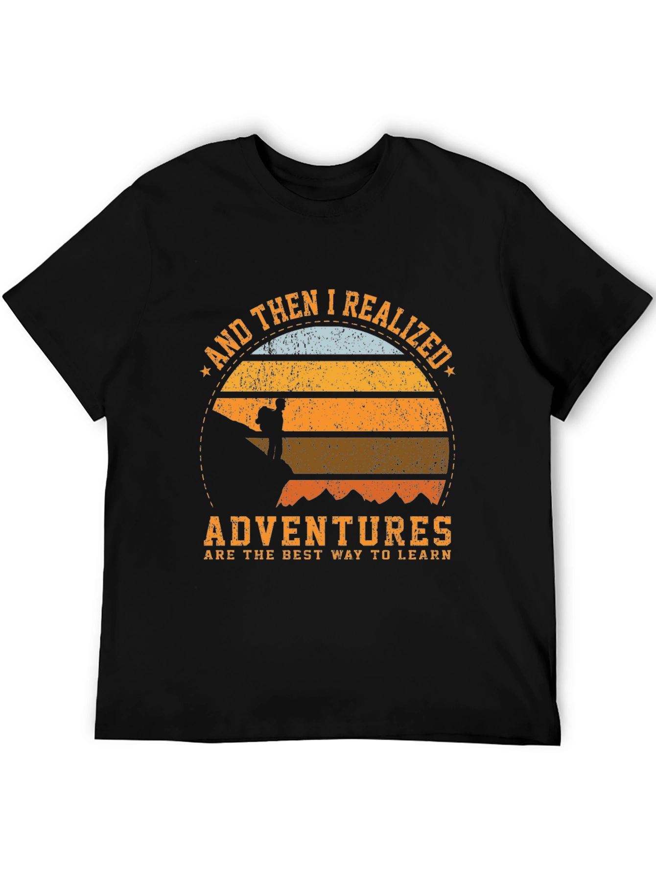 Black Adventure Awaits T-Shirt - Unisex Tee view 5