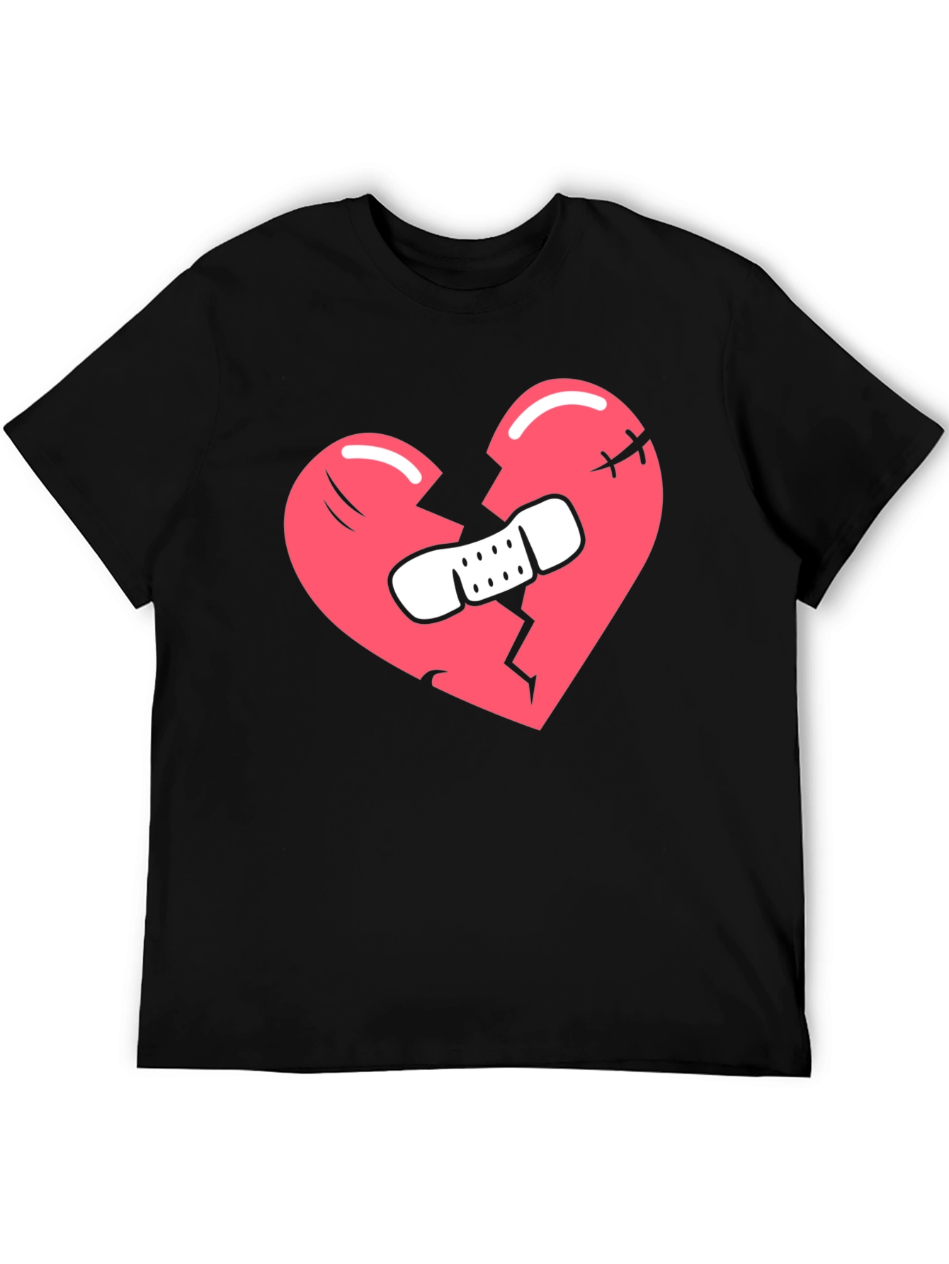 Black Broken Heart T-Shirt - Black Graphic Tee view 5