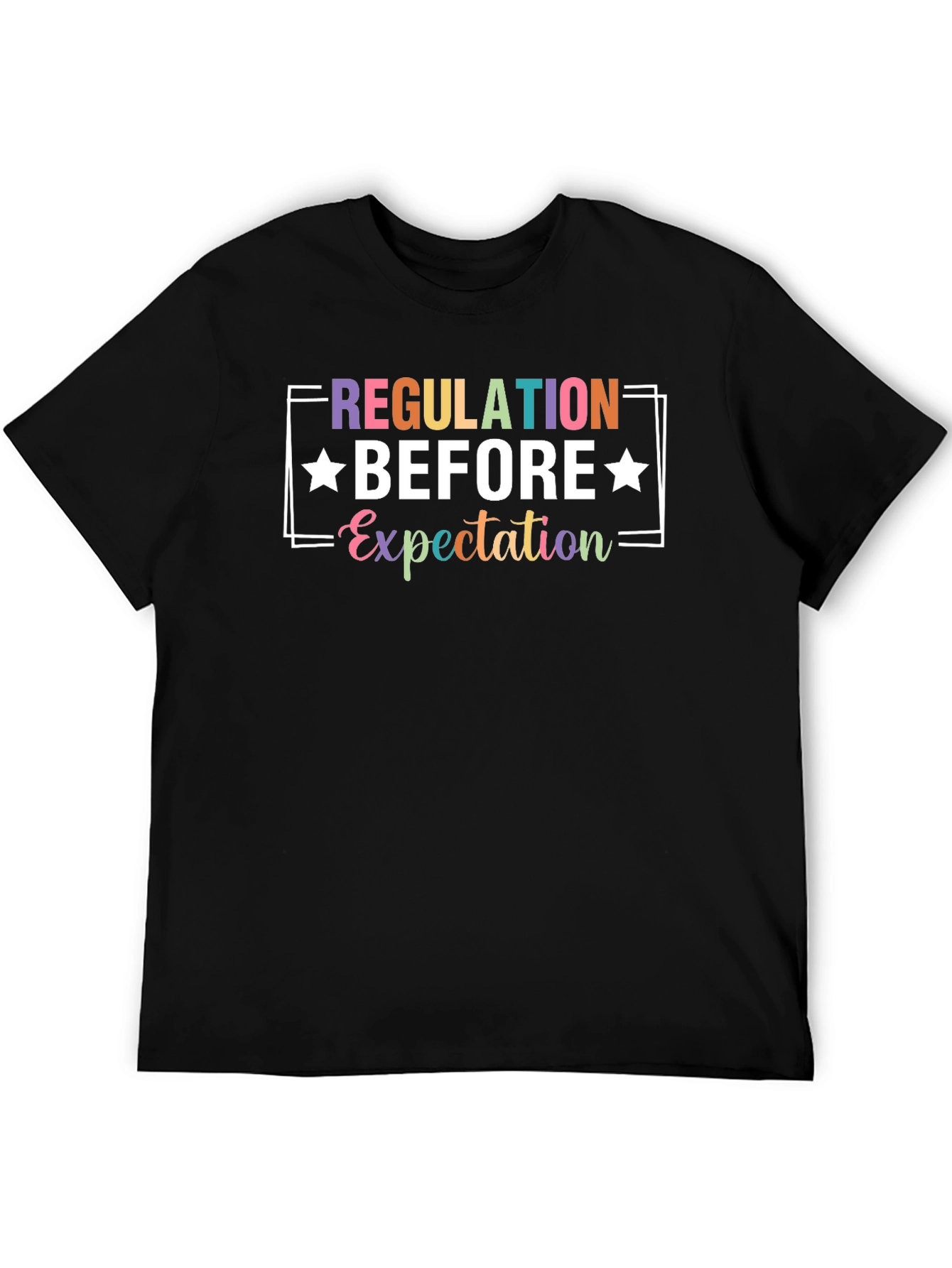 Black Regulation Before Expectation Graphic Tee view 5