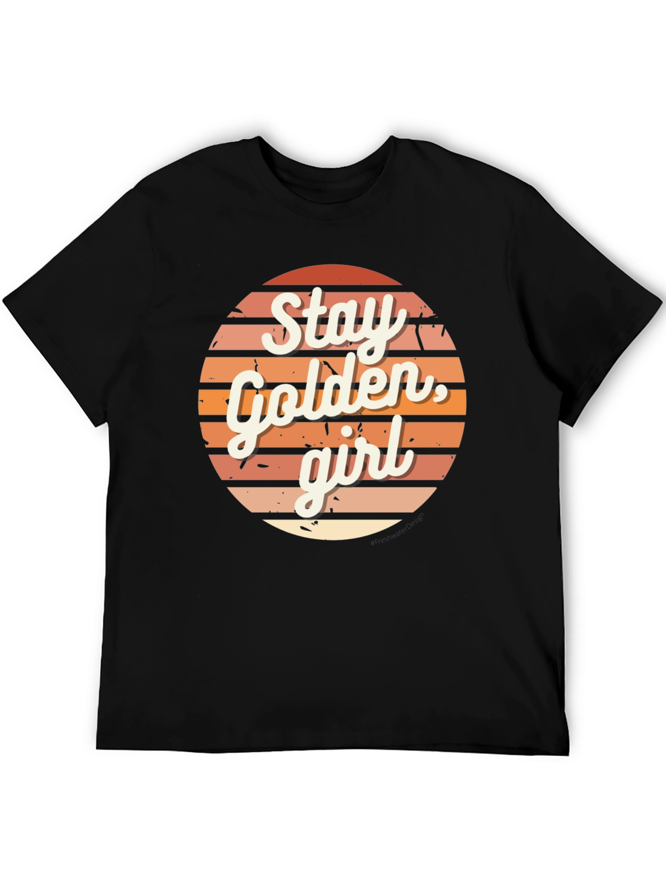 Black Stay Golden Girls Retro T-Shirt view 5