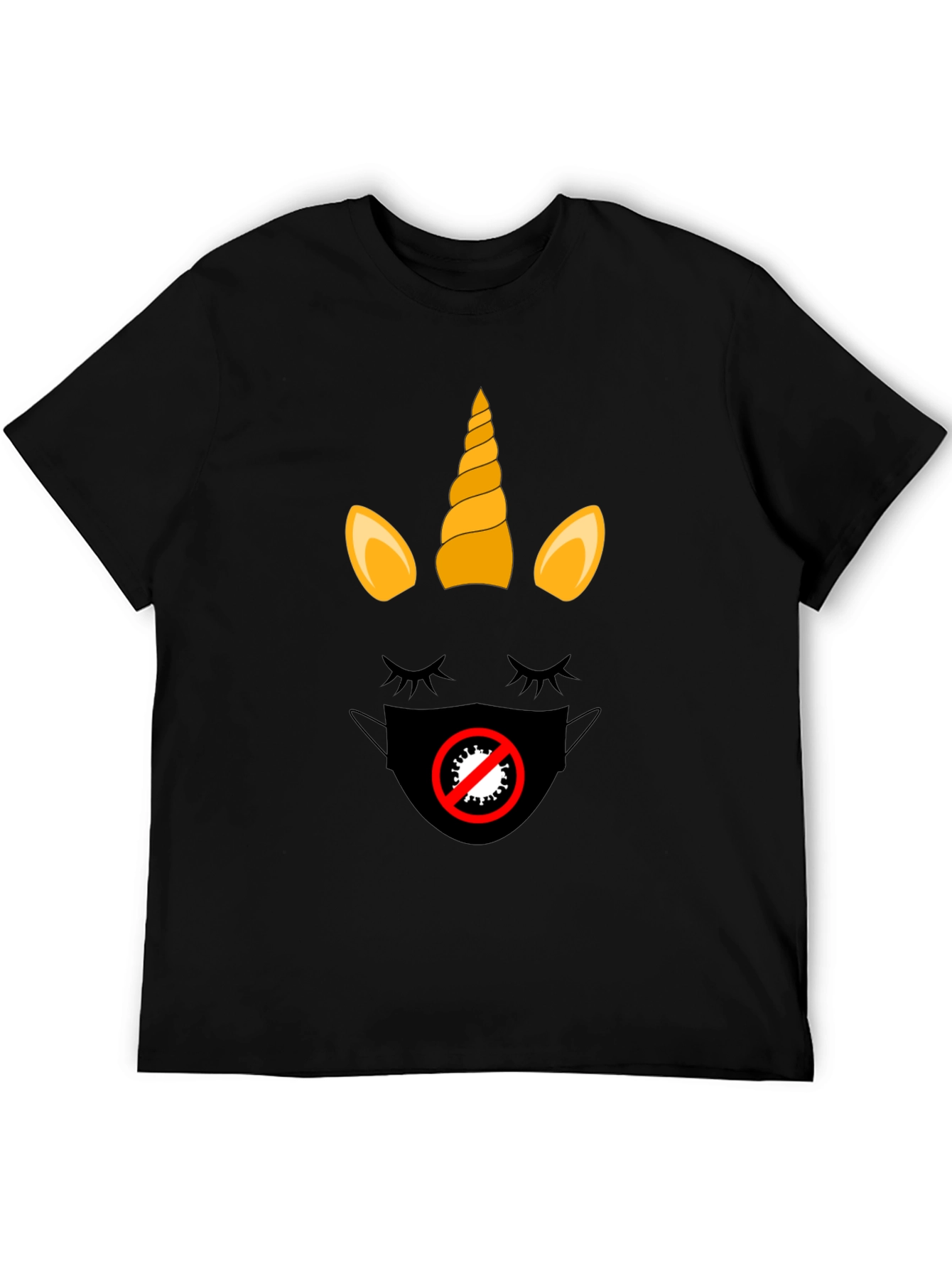 Black Unicorn Mask T-Shirt - Stylish Protection view 5