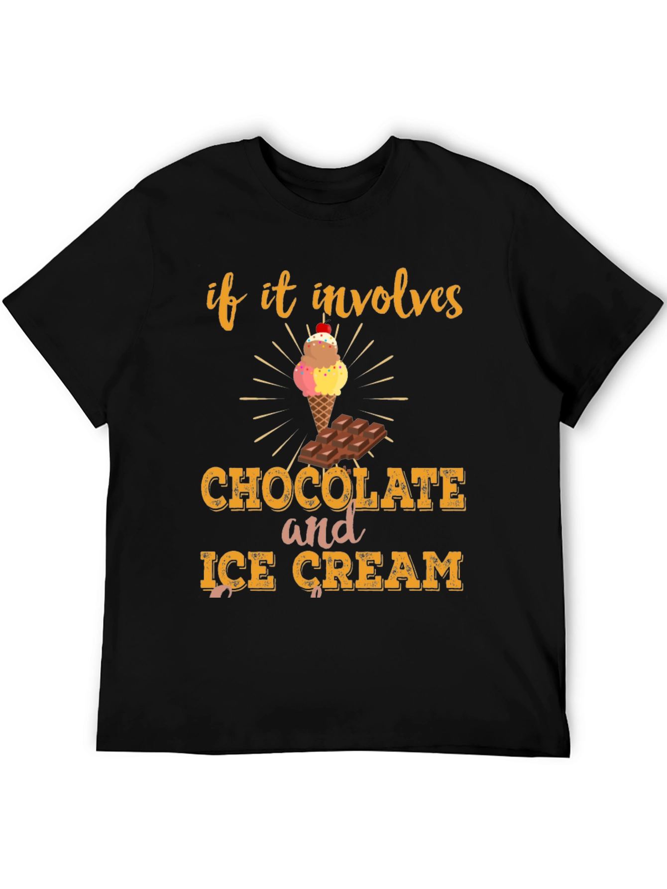Black Chocolate and Ice Cream Graphic Tee view 5