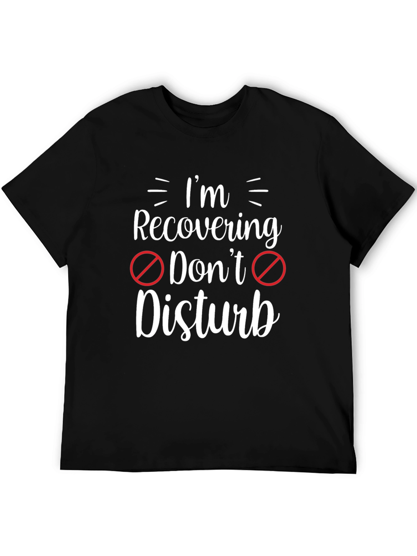Black Recovering Don't Disturb Black T-Shirt view 5