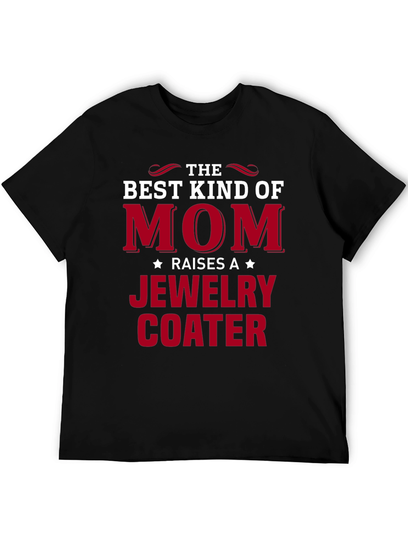 Black Best Kind of Mom Jewelry Coater T-Shirt view 5