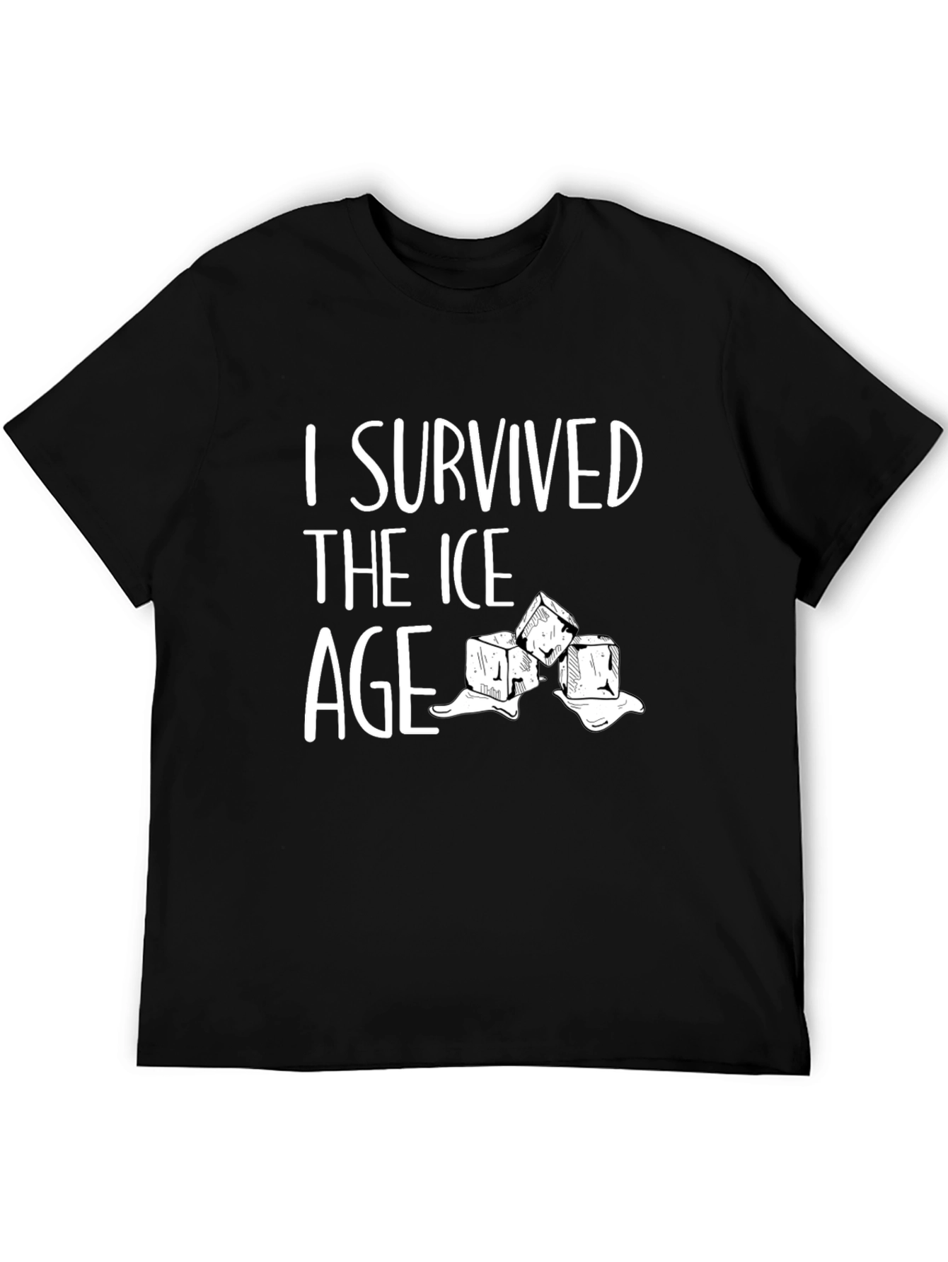 Black I Survived the Ice Age Graphic Tee - Black Cotton view 5