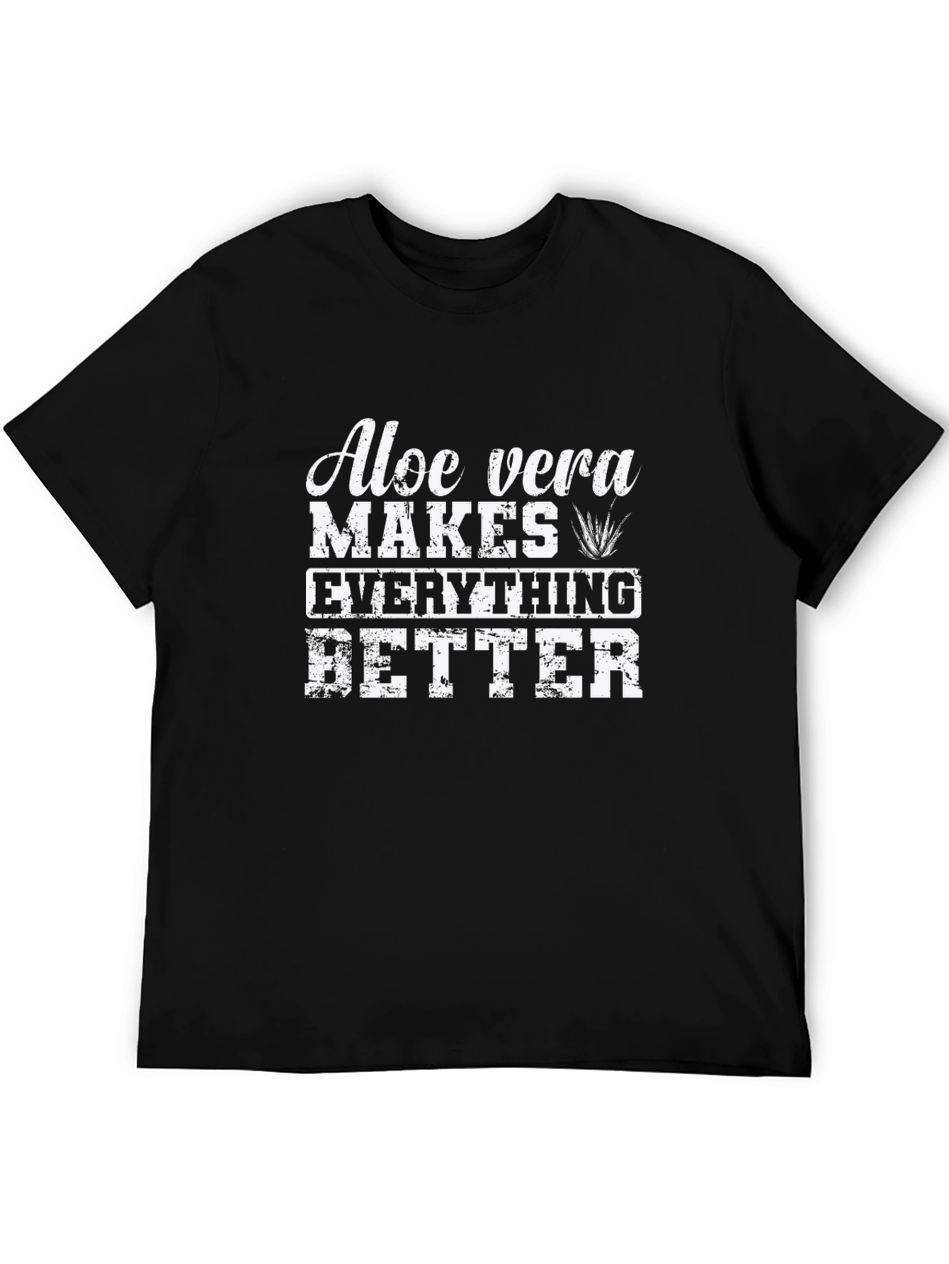 Black Aloe Vera Makes Everything Better T-Shirt view 5