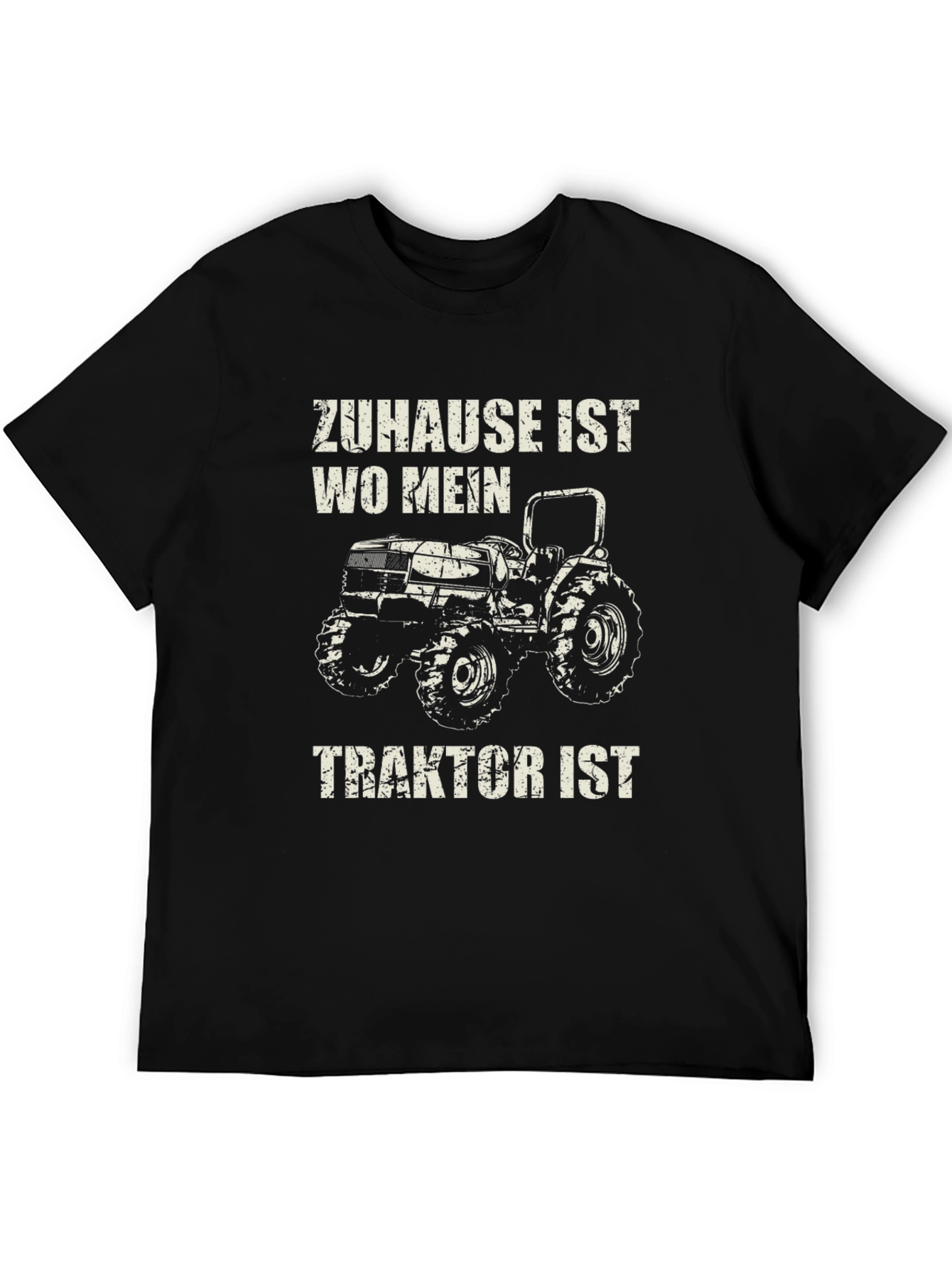 Black Tractor Lover T-Shirt - Zu Hause Ist Wo Mein Traktor Ist view 5