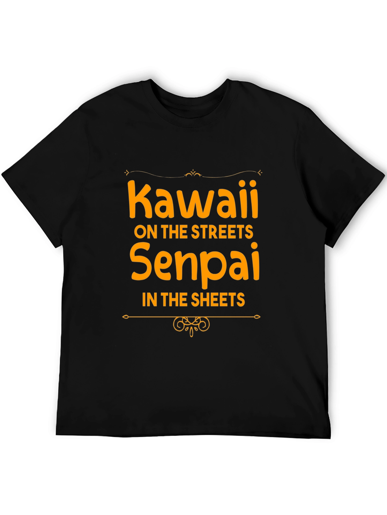 Black Kawaii Senpai Graphic T-Shirt - Anime Inspired Apparel view 5