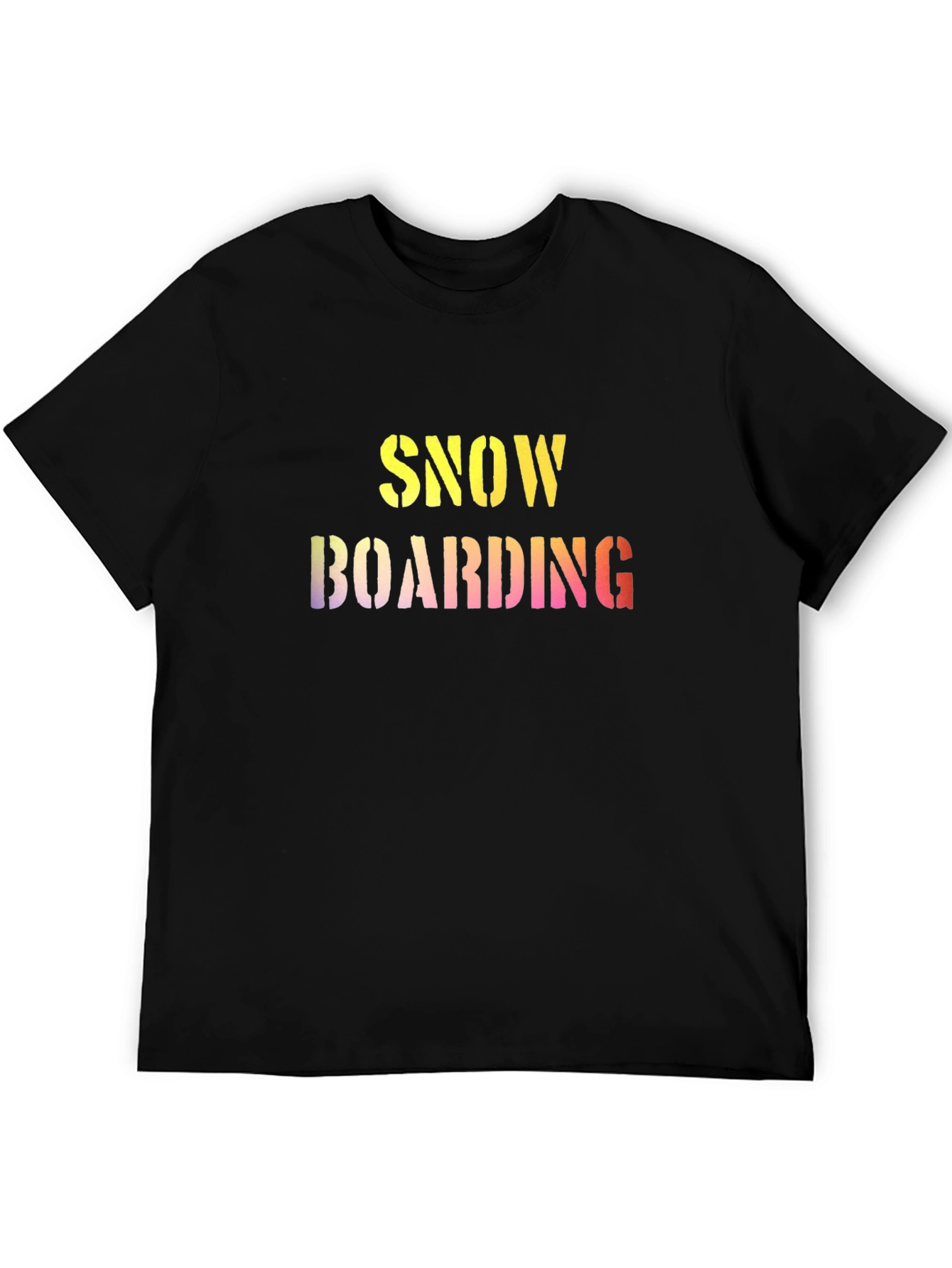 Black Snow Boarding Graphic Tee -  Trendy Winter Sports T-Shirt view 5