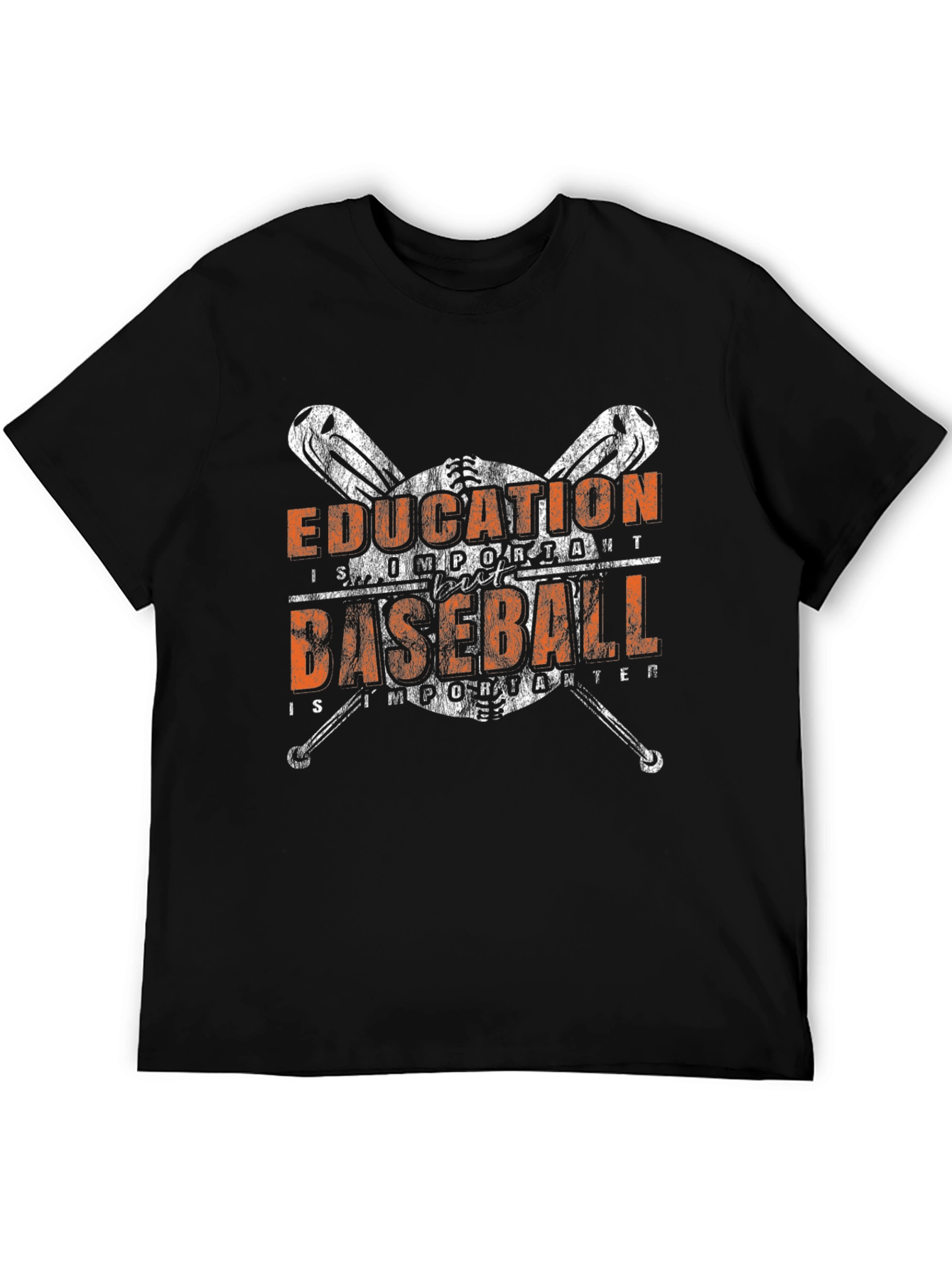 Black Education Important, Baseball More Important T-Shirt view 5