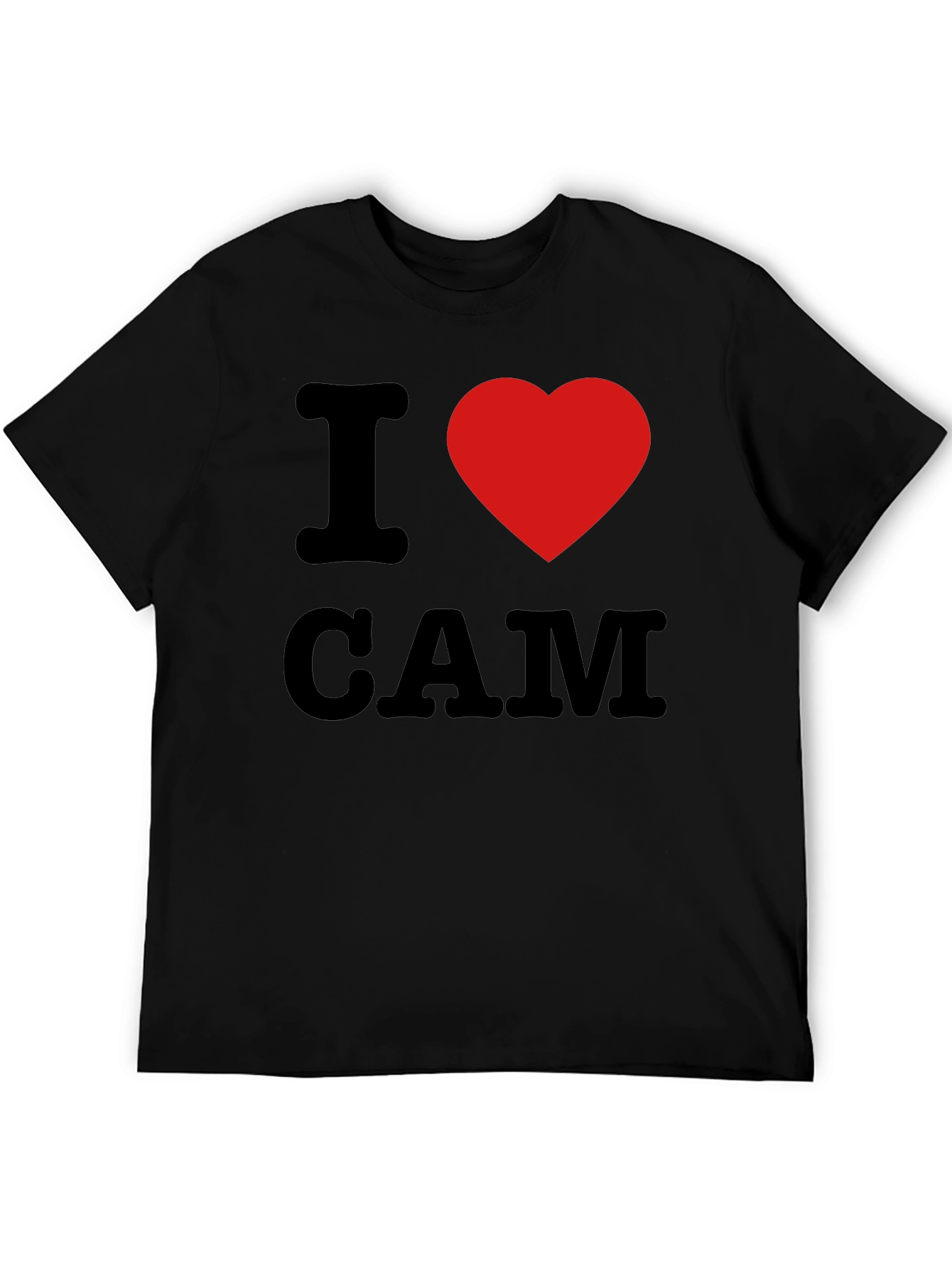 Black I Heart CAM T-Shirt - Classic Tee view 5