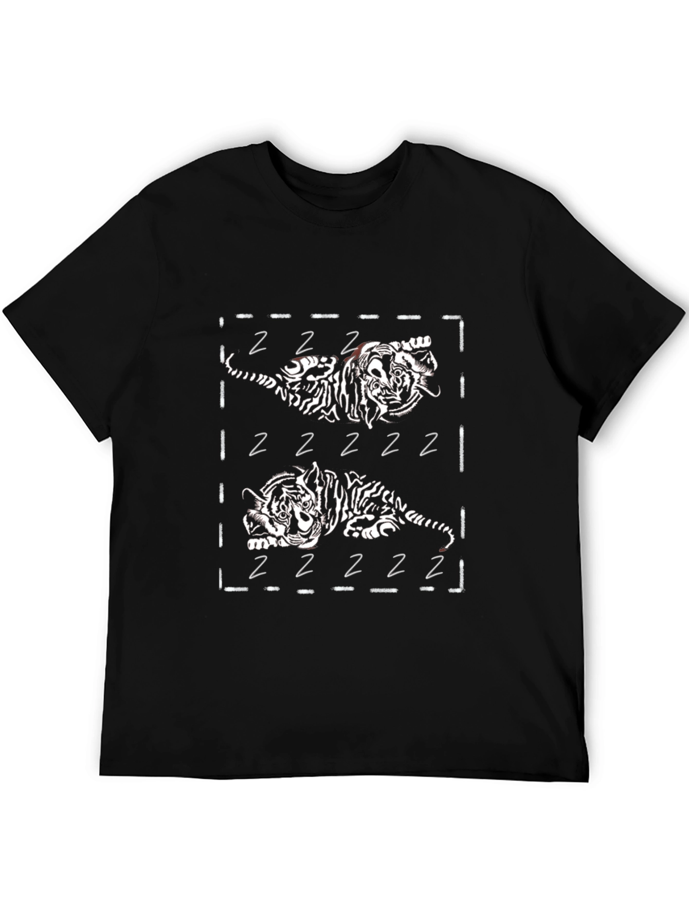 Black Black Tiger Graphic Tee - Stylish and Unique view 5