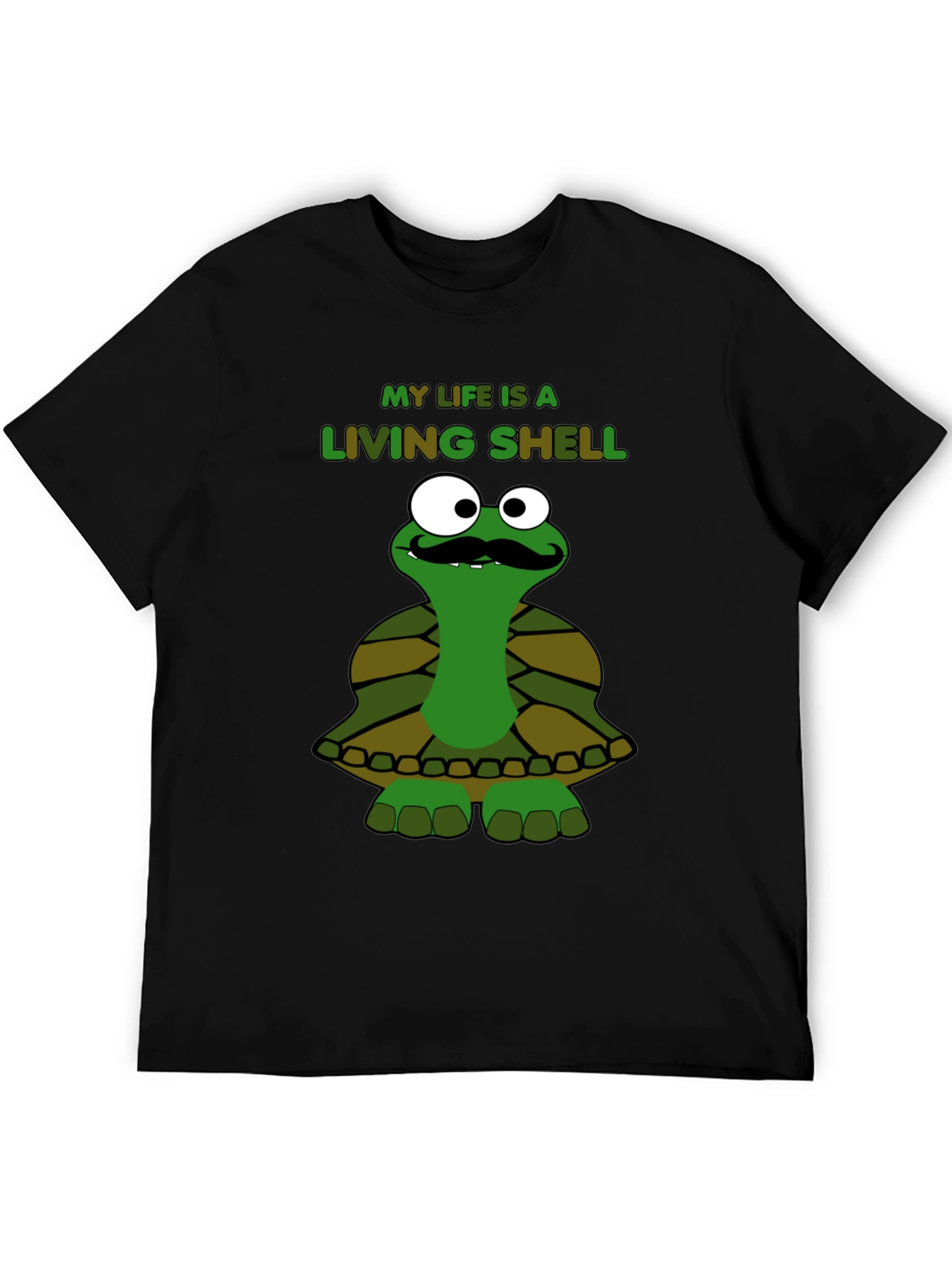 Black My Life is a Living Shell Turtle T-Shirt view 5