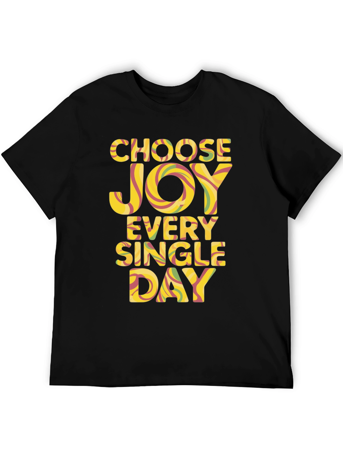 Black Choose Joy Graphic T-Shirt - Inspirational Black Tee view 5
