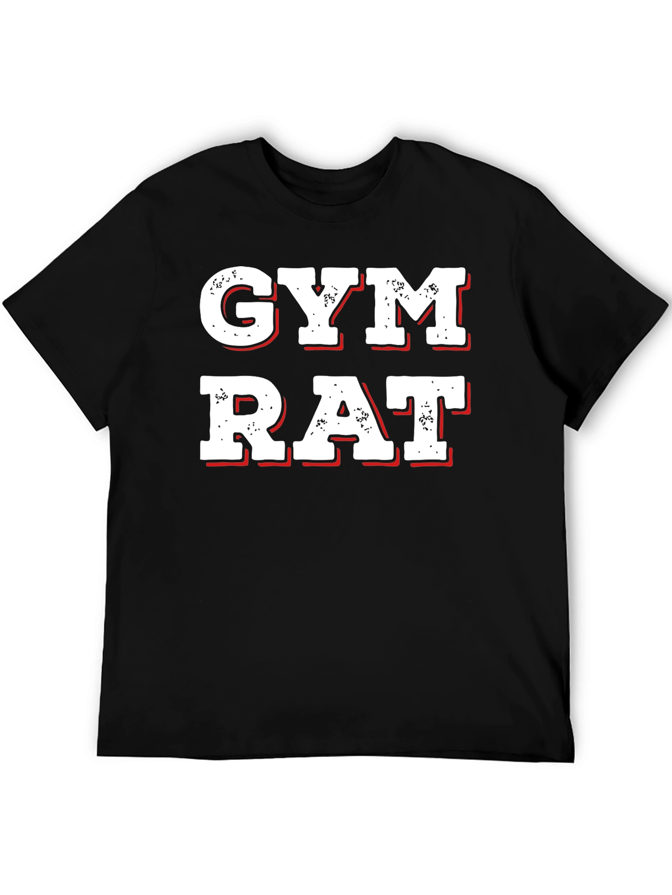 Black Gym Rat Graphic T-Shirt - Black view 5