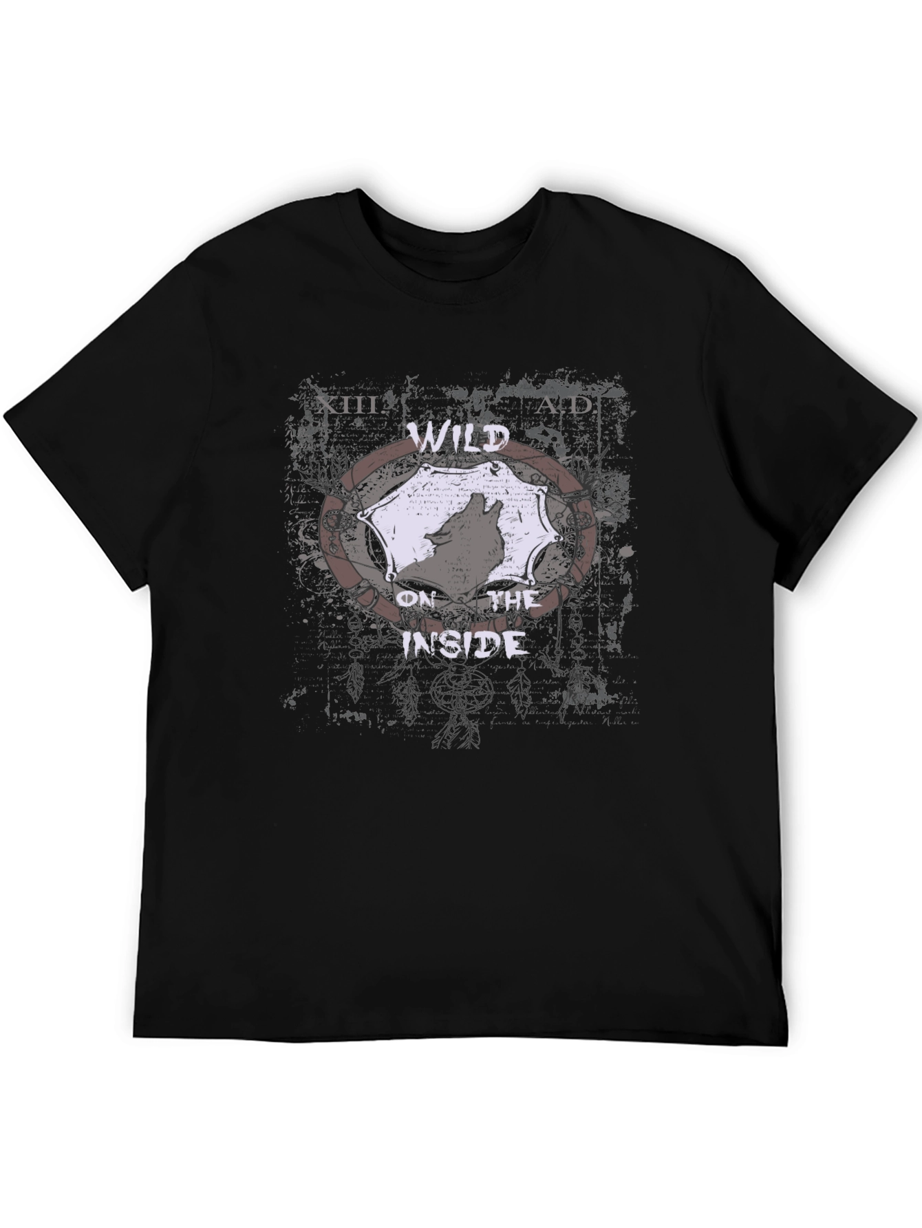 Black Wild Inside Graphic Tee - Men's Black T-Shirt view 5