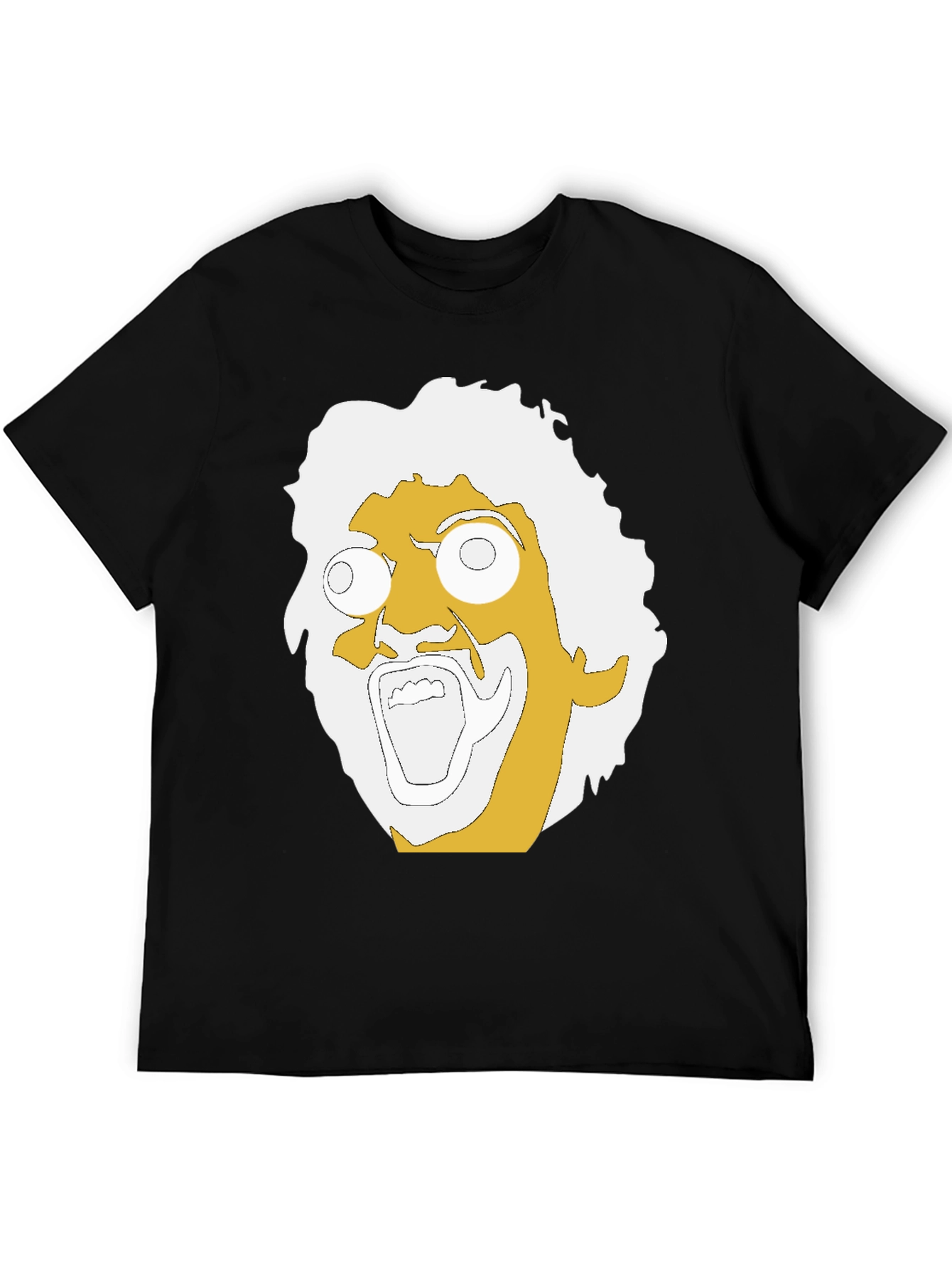 Black Cartoon Scream Black T-Shirt view 5