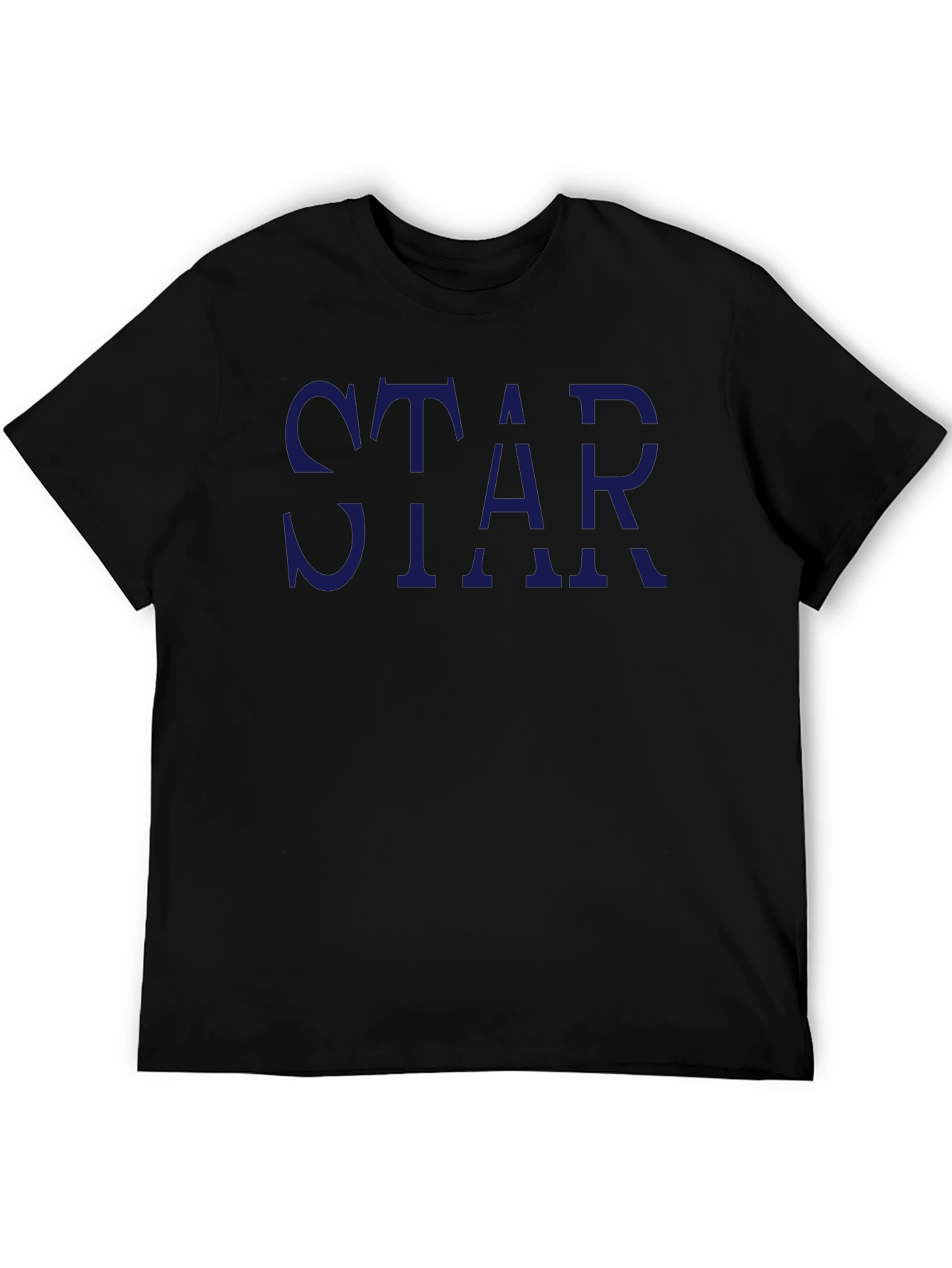 Black Star Graphic Print Crew Neck T-Shirt view 5