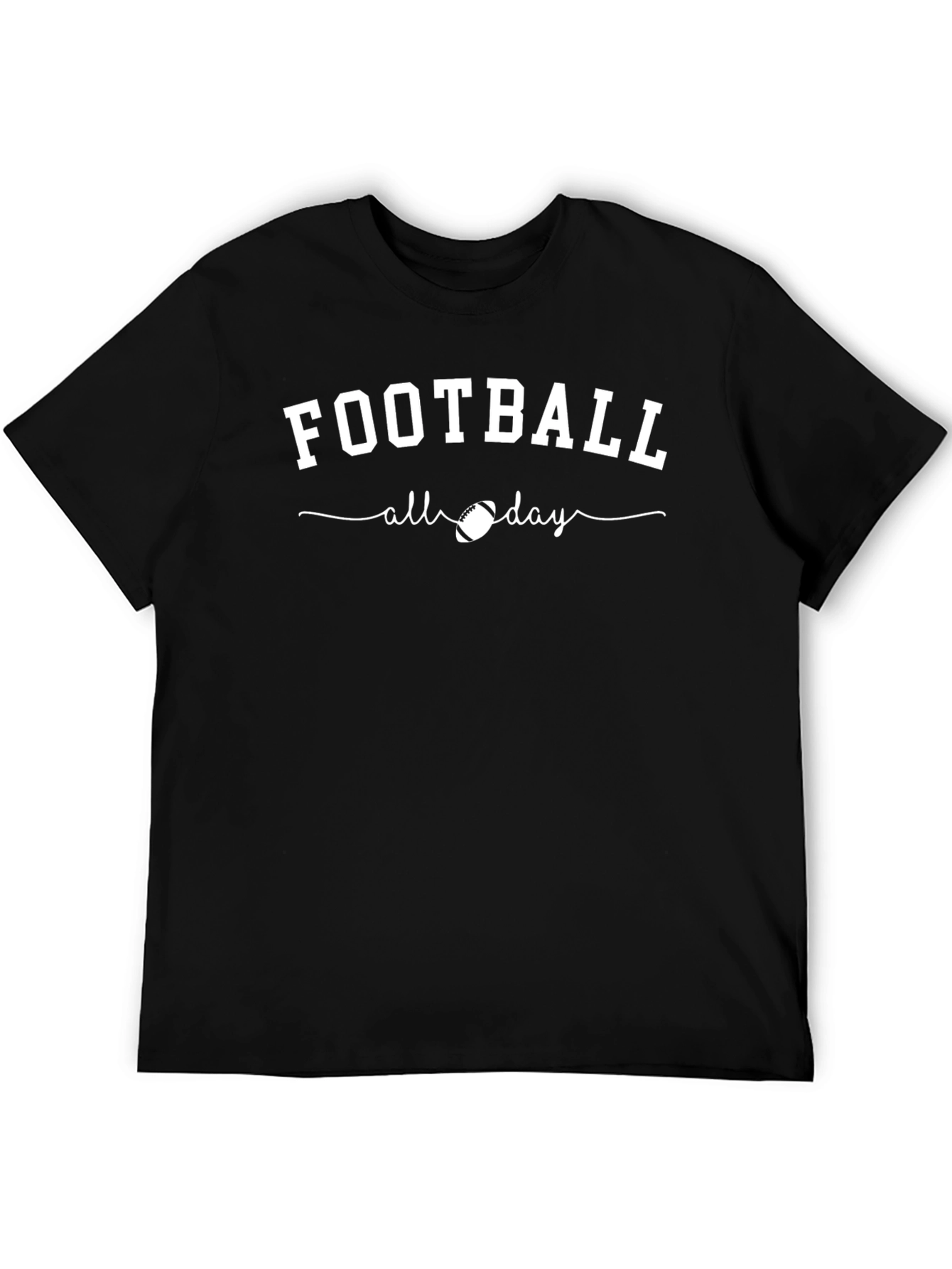 Black Football All Day Graphic T-Shirt view 5