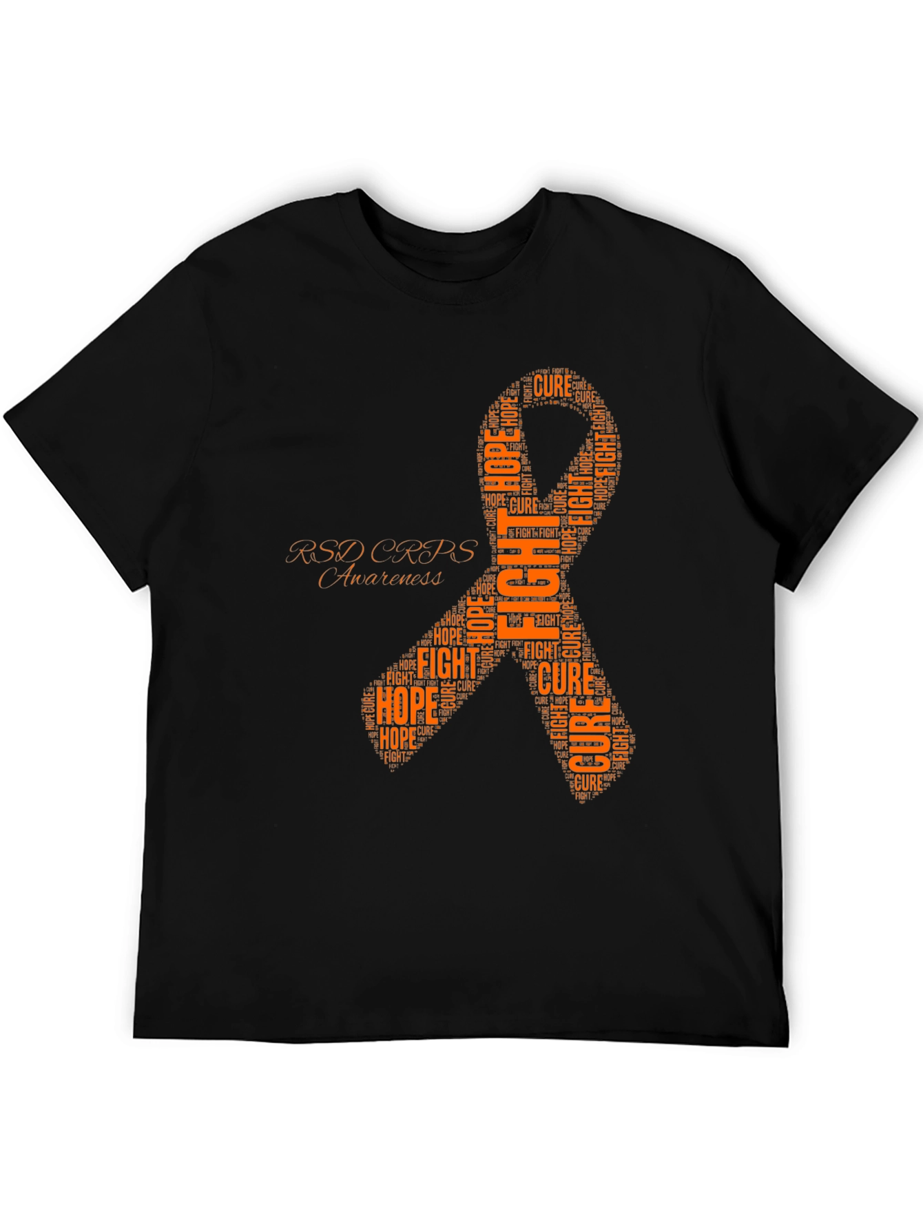 Black RSD CRPS Awareness T-Shirt Fight Hope Cure view 5