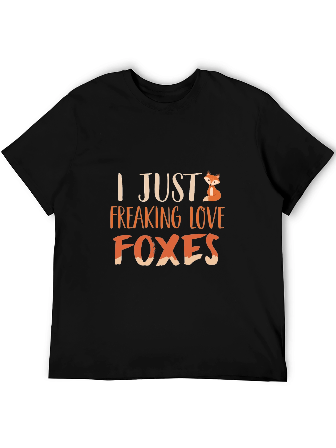 Black I Just Freaking Love Foxes T-Shirt view 5