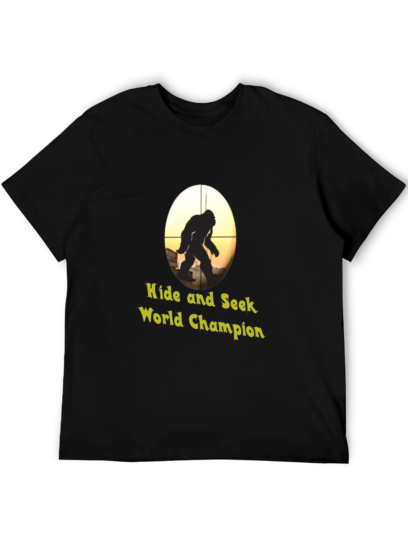 Black Hide & Seek World Champion Bigfoot Graphic T-Shirt view 5
