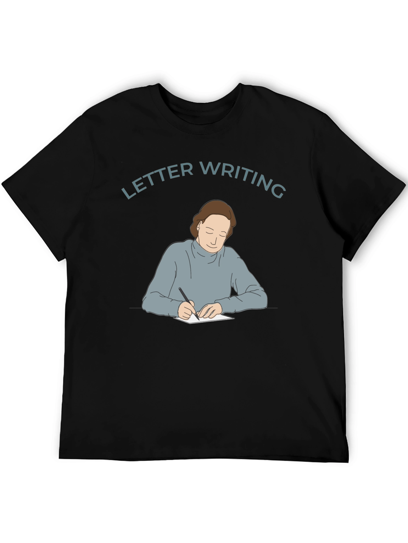 Black Letter Writing Graphic Tee - Unisex Crewneck view 5