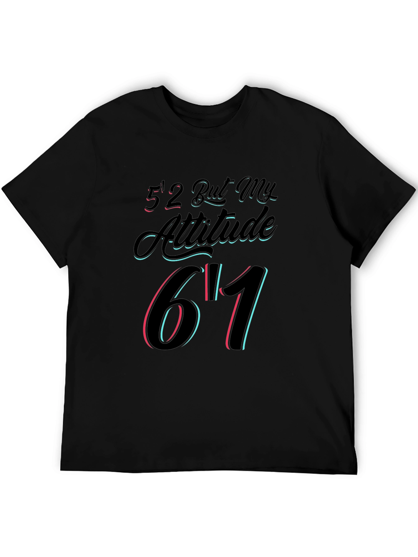 Black Funny Attitude Graphic T-Shirt view 5