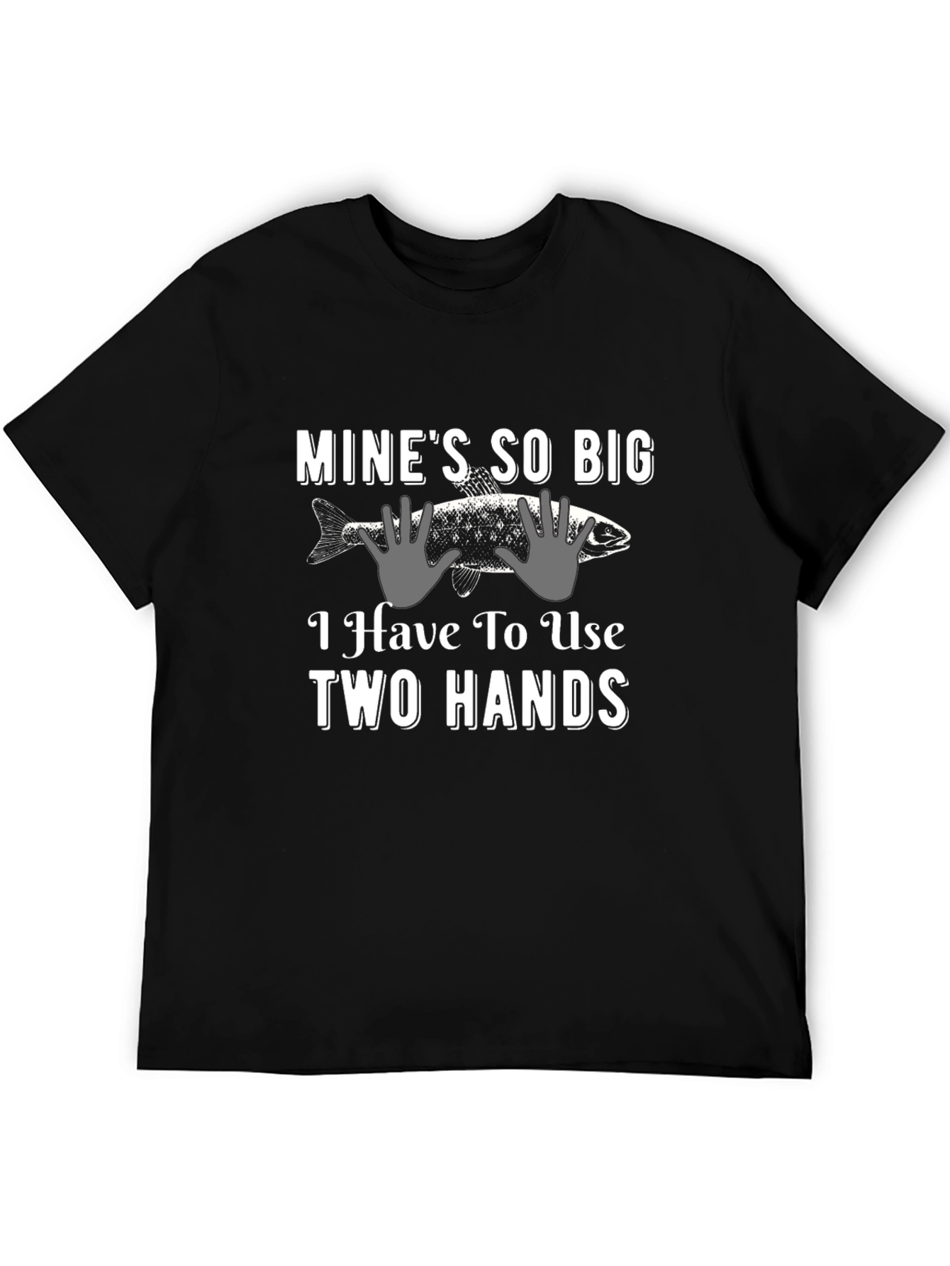 Black Mine's So Big T-Shirt - Funny Fishing Tee view 5