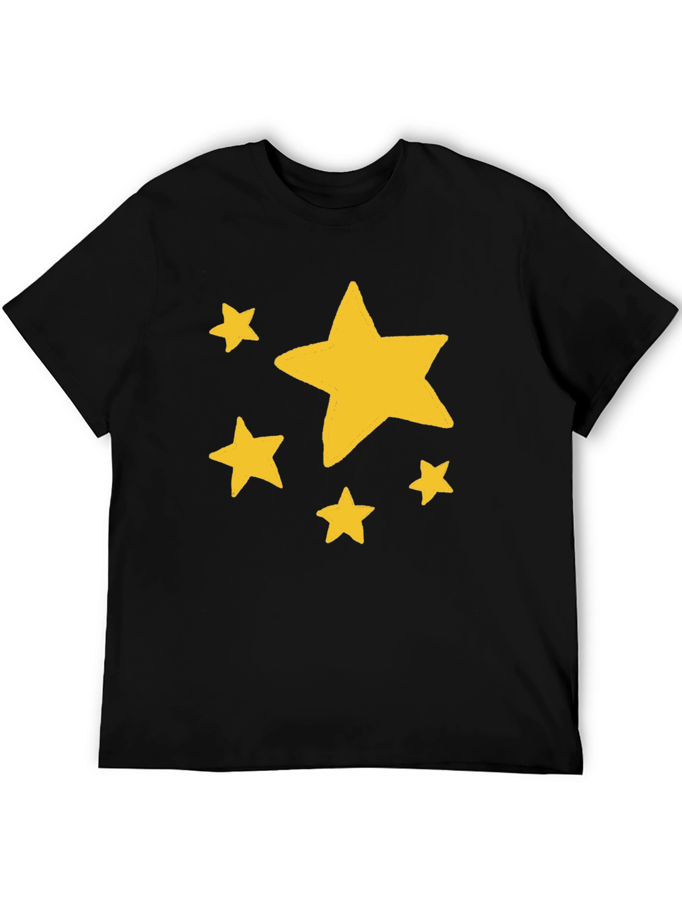 Black Starry Night Graphic Tee - Black view 5