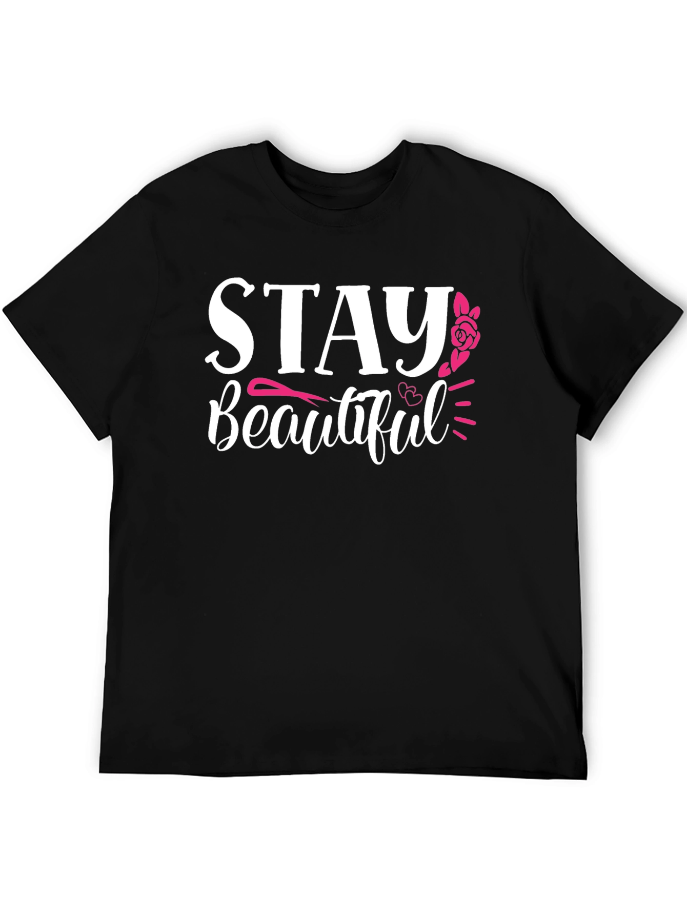 Black Stay Beautiful Graphic T-Shirt - Black view 5