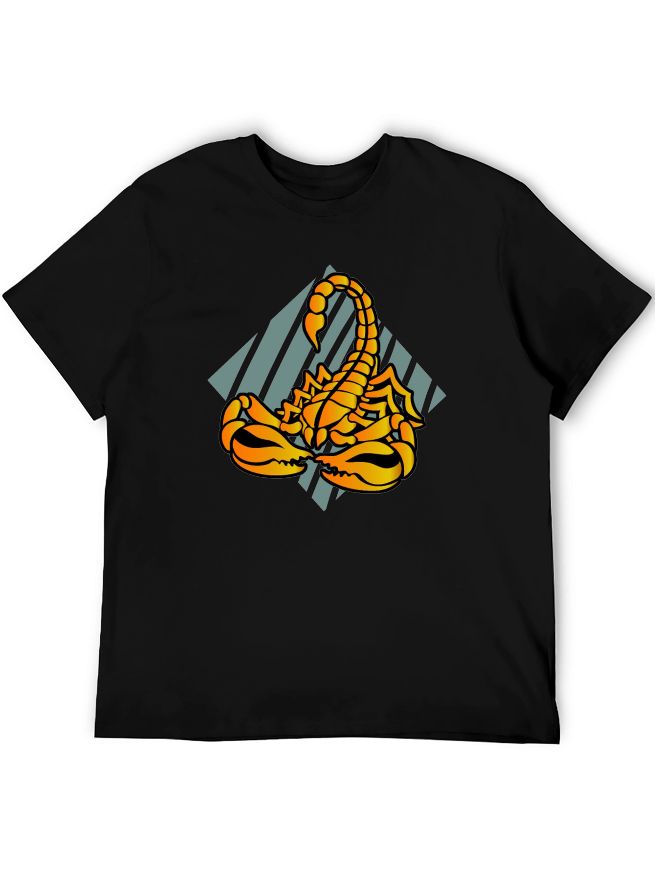 Black Scorpion Graphic Tee - Black Cotton T-Shirt view 5