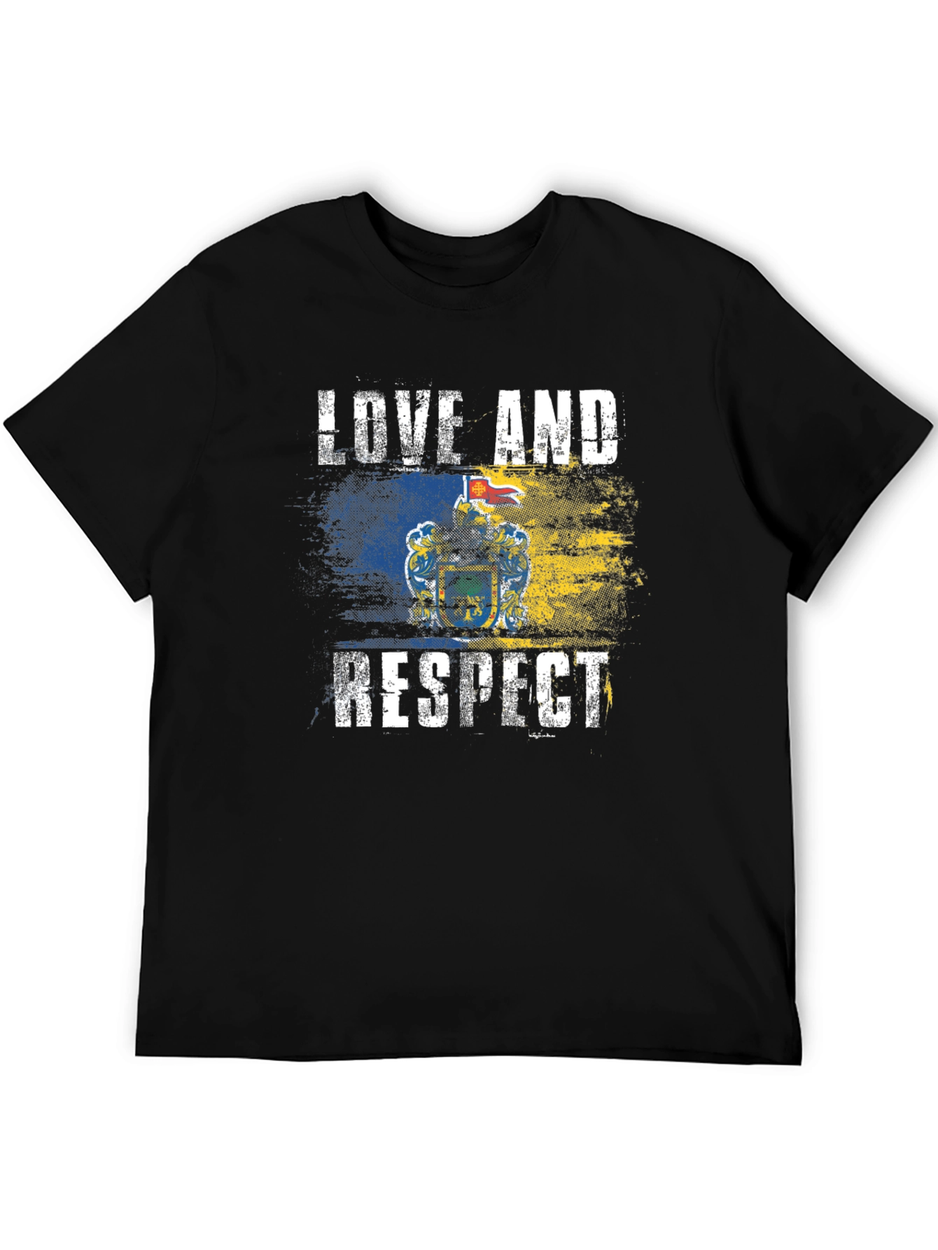 Black Love and Respect New Jersey Flag T-Shirt view 5