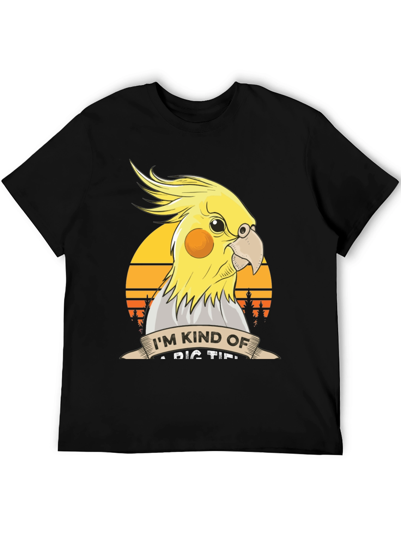 Black Cockatiel T-Shirt: Big Tipper Bird Lover Tee view 5