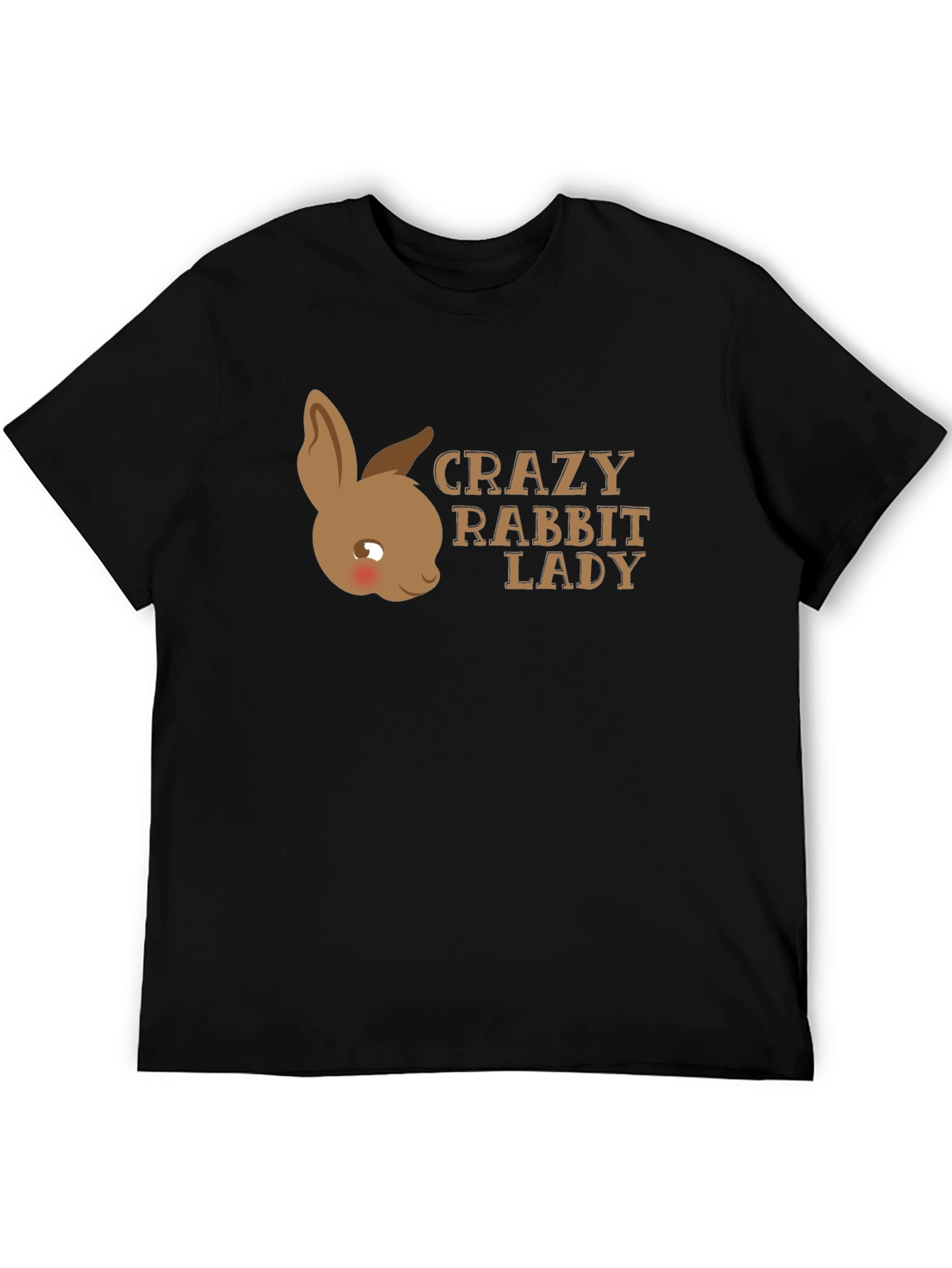 Black Crazy Rabbit Lady T-Shirt - Unisex view 5