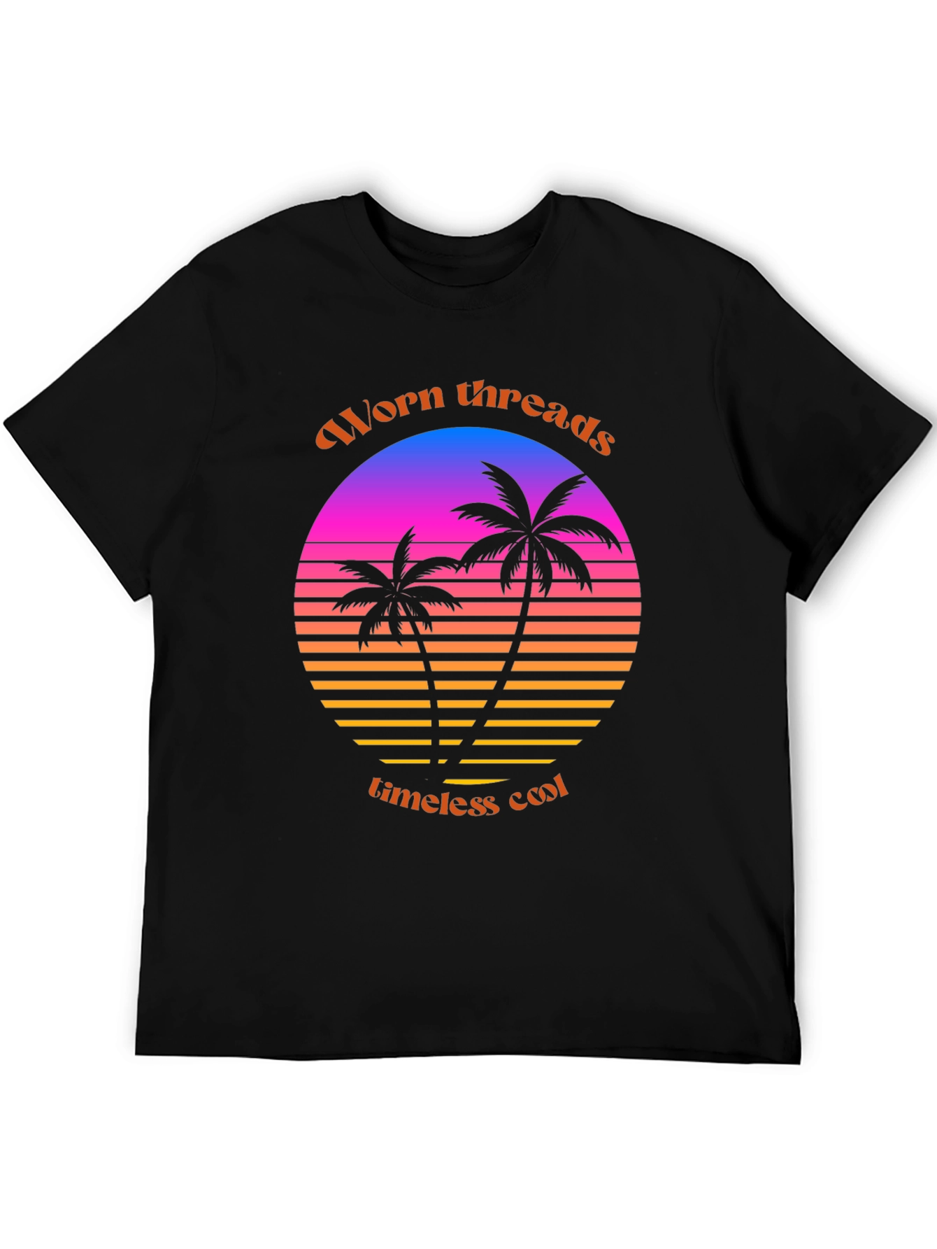 Black Worn Threads Retro Palm Tee view 5