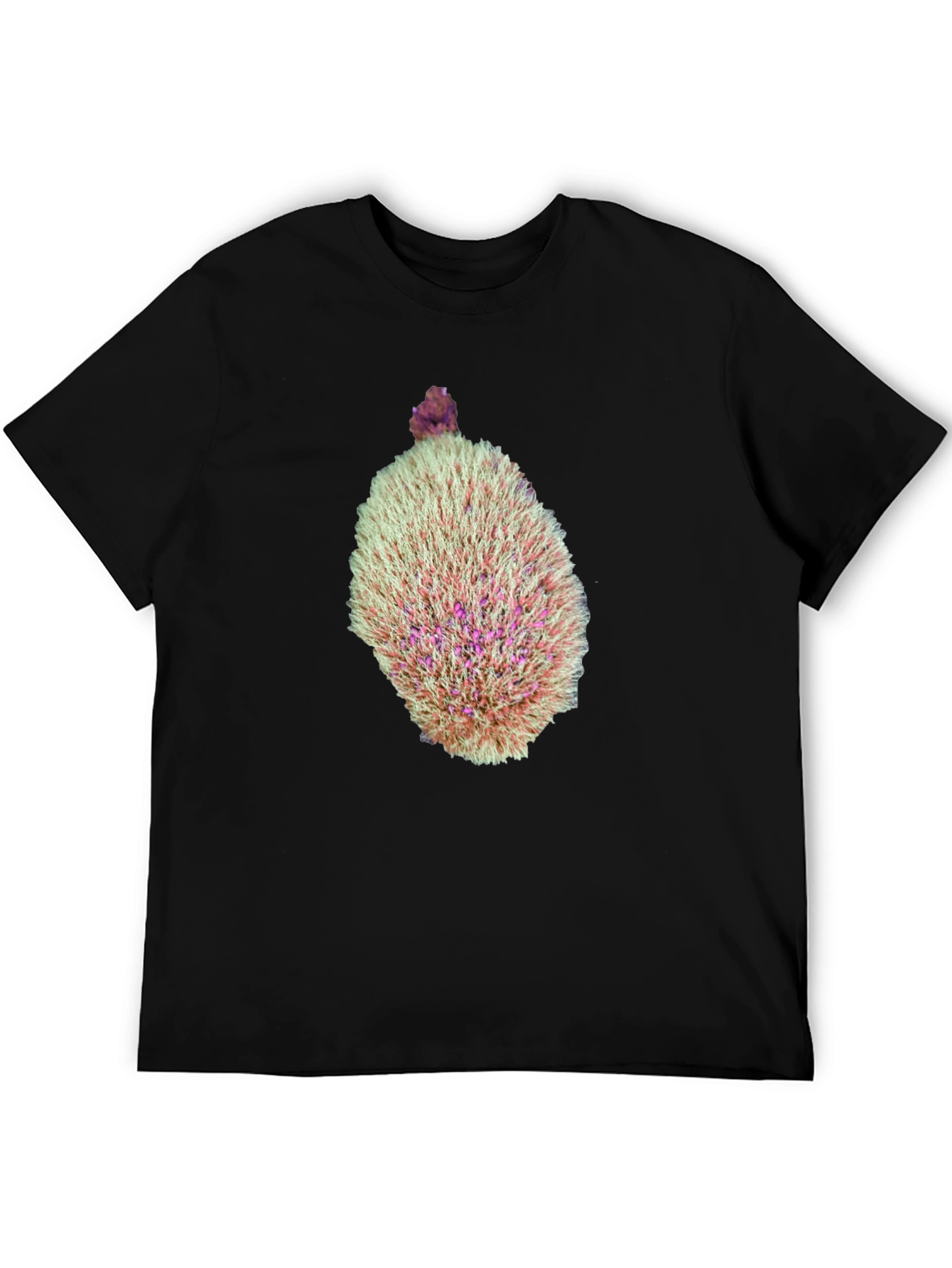 Black Unique Coral-Inspired Graphic Tee view 5